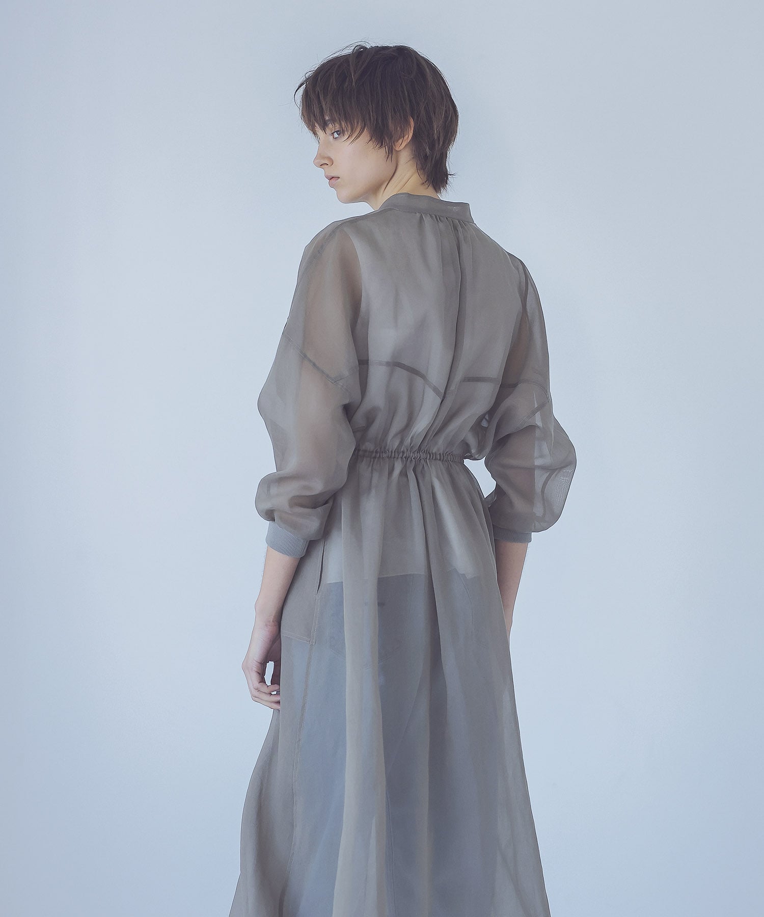 soft organdy dolman sleeve shirt dress