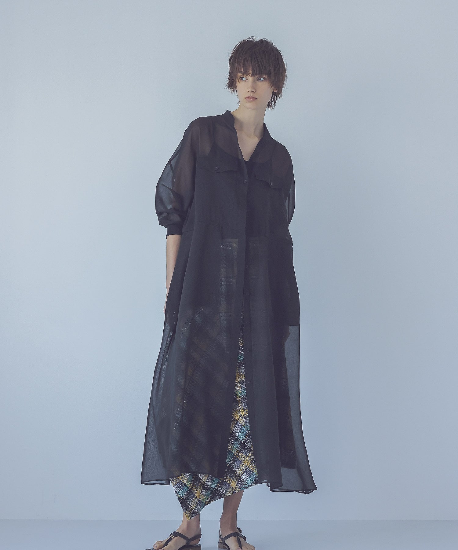 soft organdy dolman sleeve shirt dress