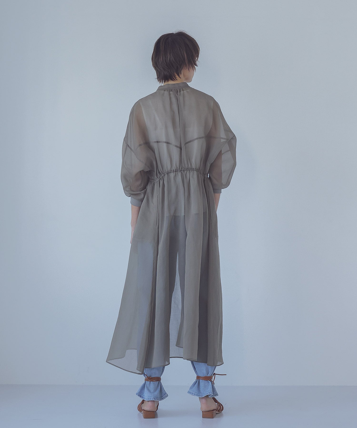 soft organdy dolman sleeve shirt dress