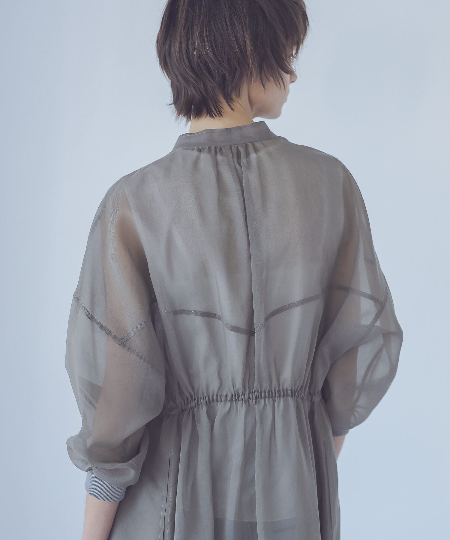 soft organdy dolman sleeve shirt dress