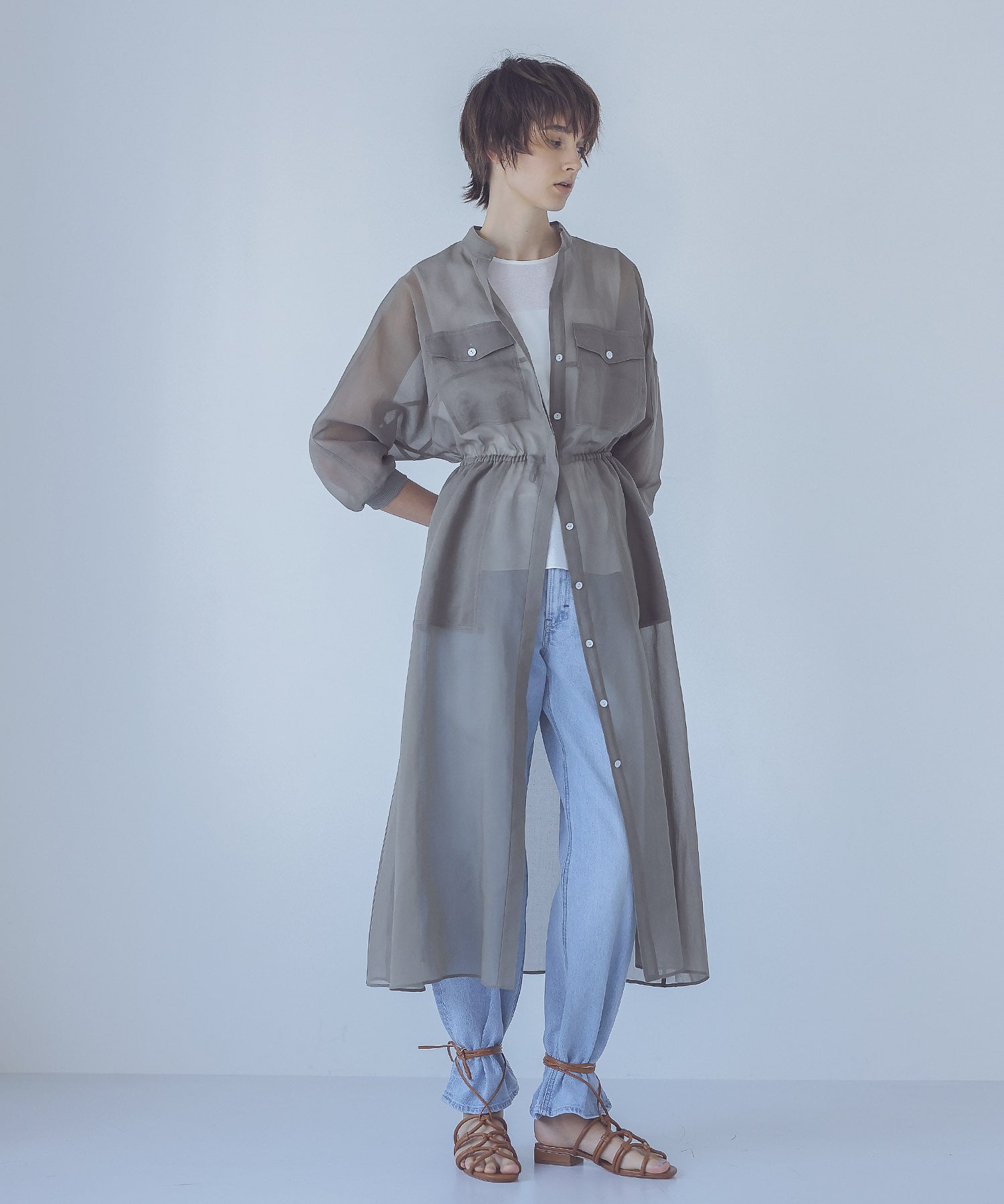 soft organdy dolman sleeve shirt dress