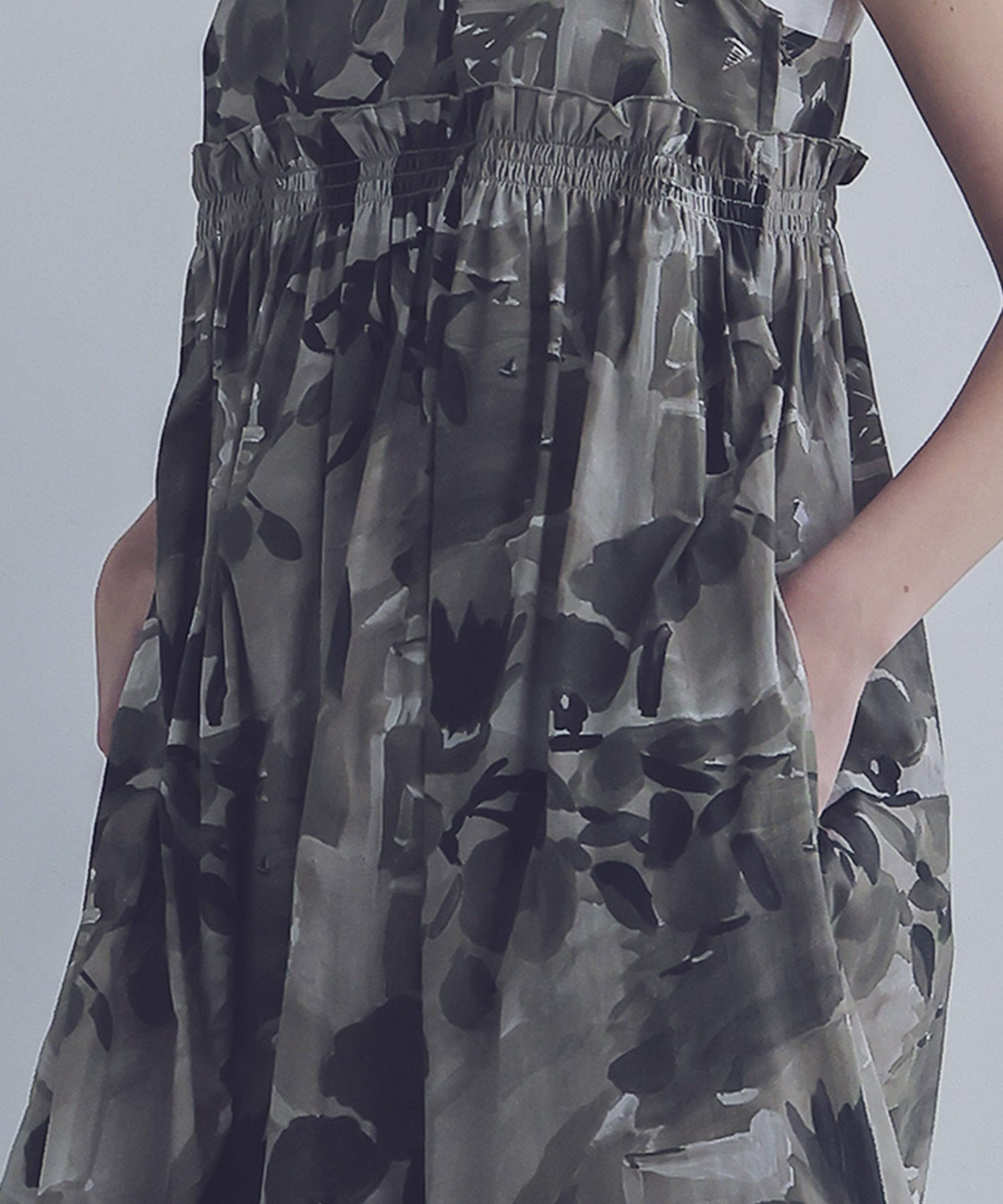 landscape print dress