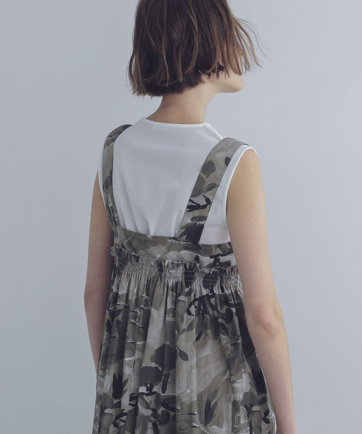 landscape print dress