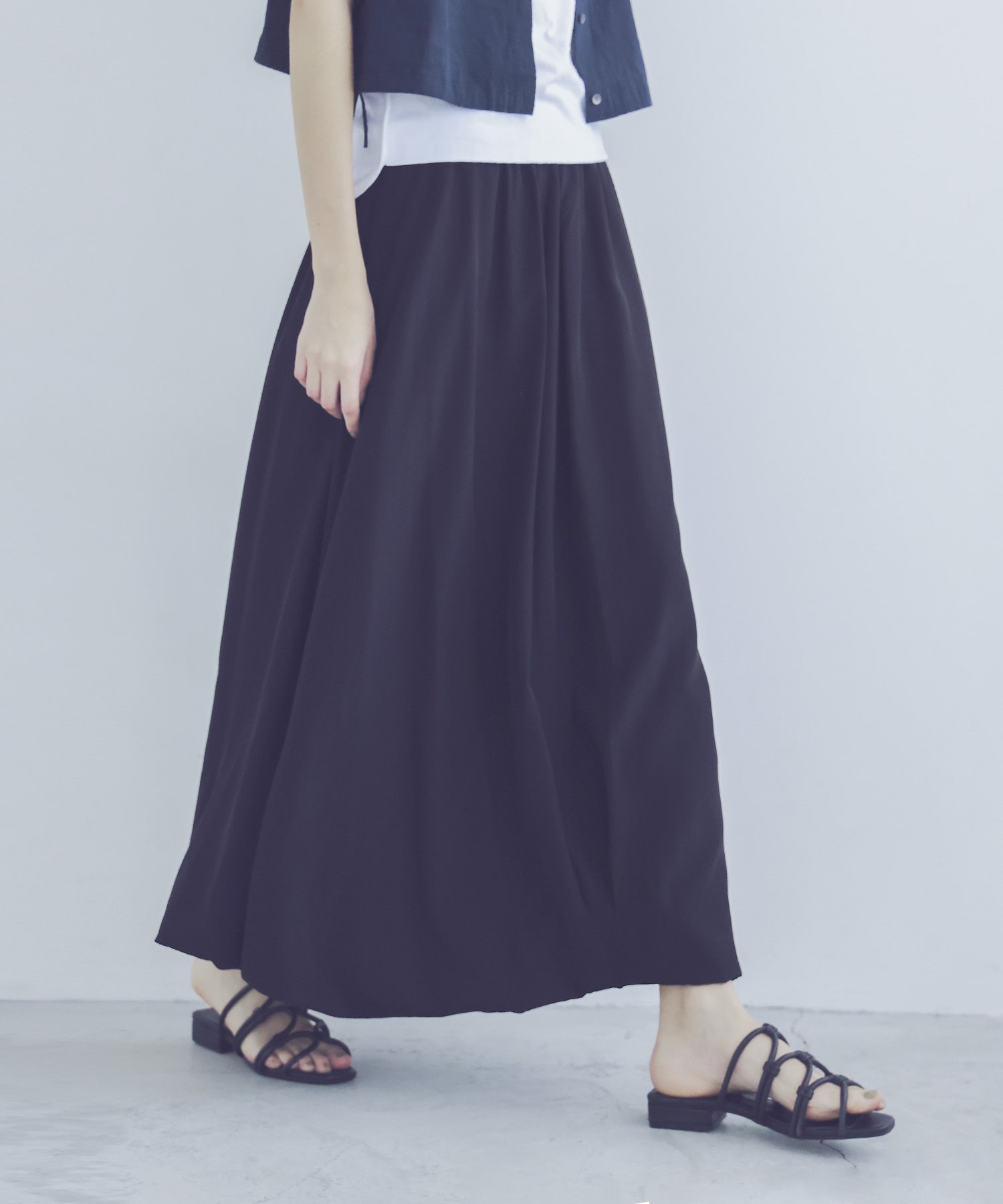 asetate balloon hem skirt