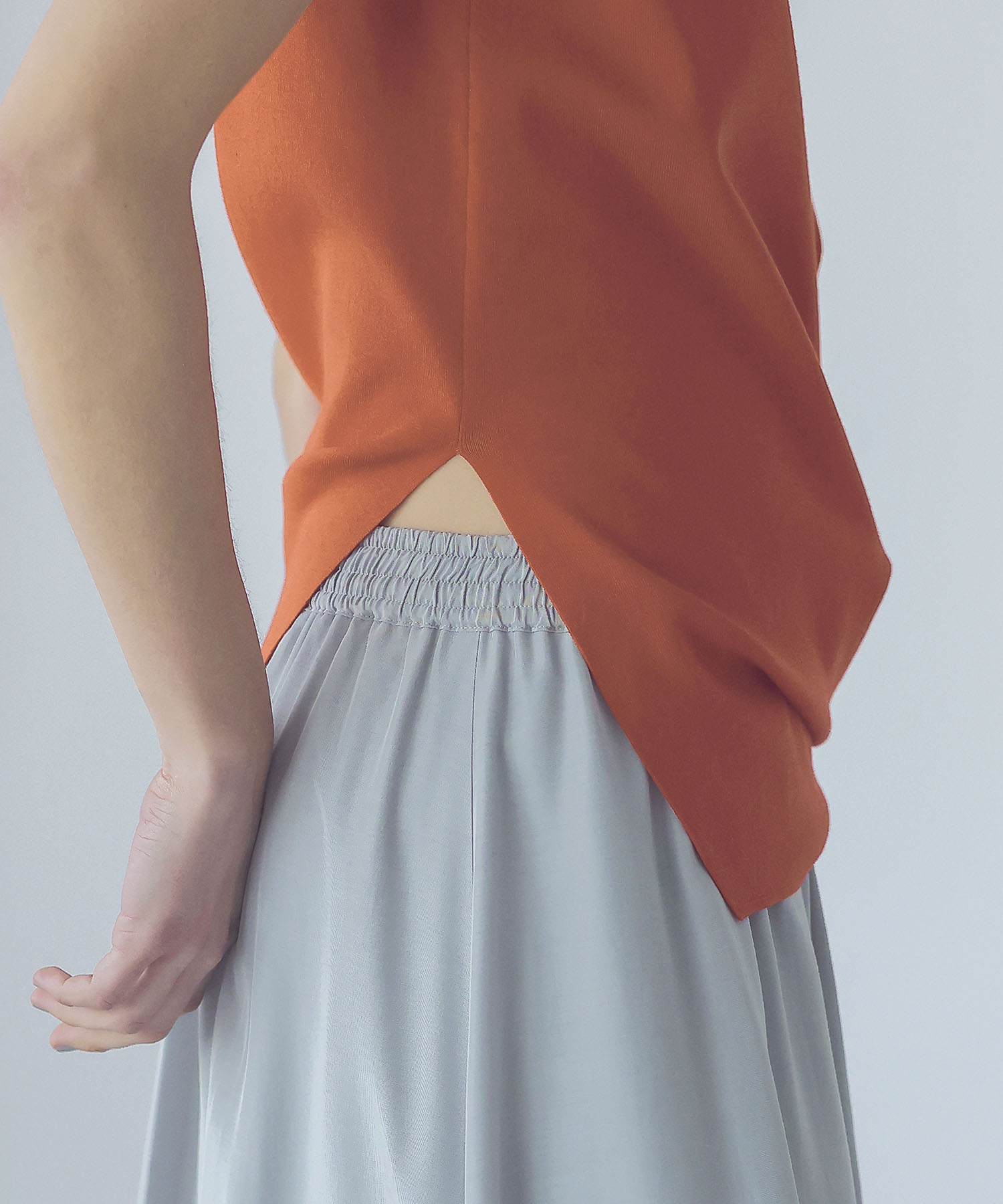 asetate balloon hem skirt