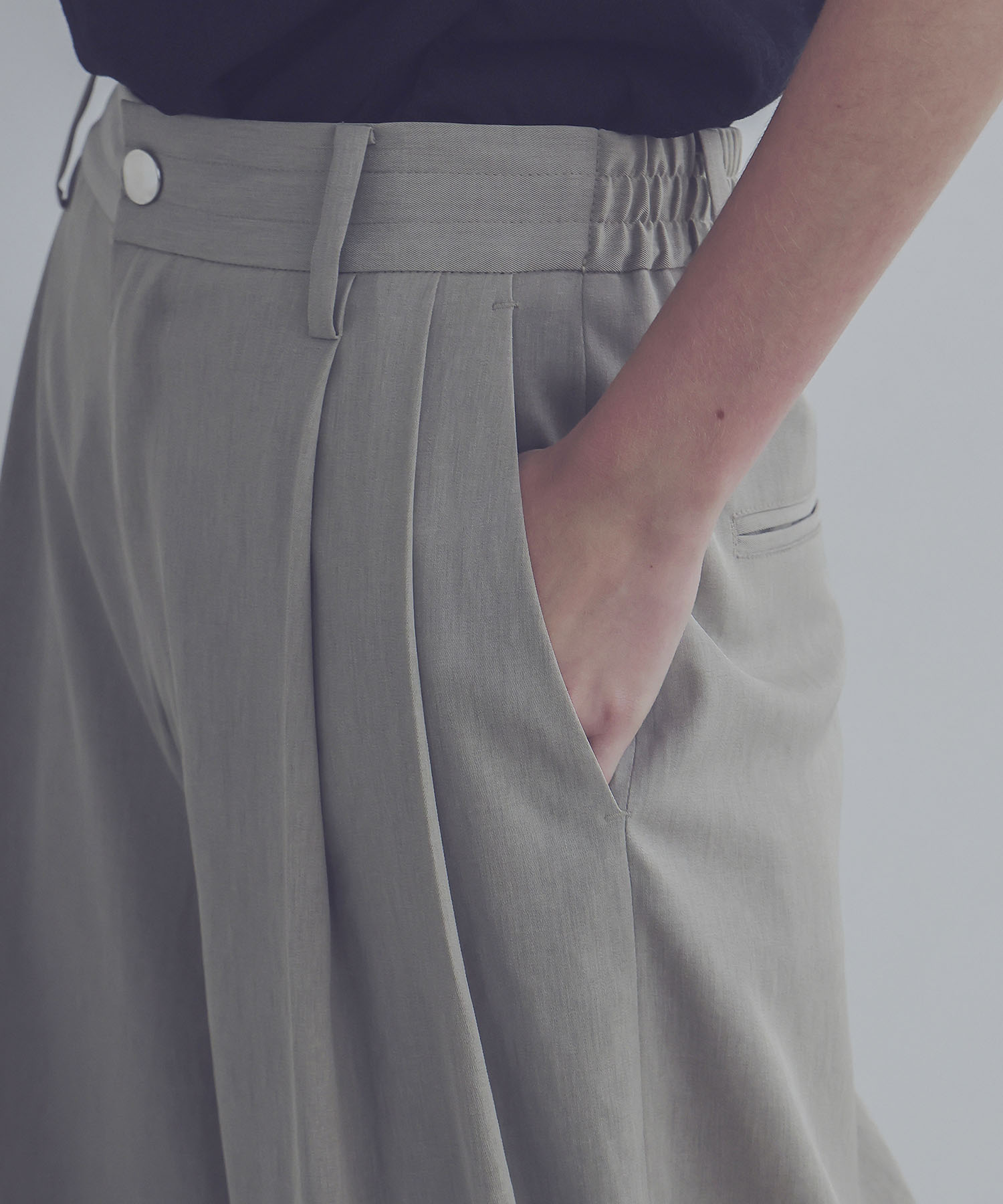 chambray effortless wide pants