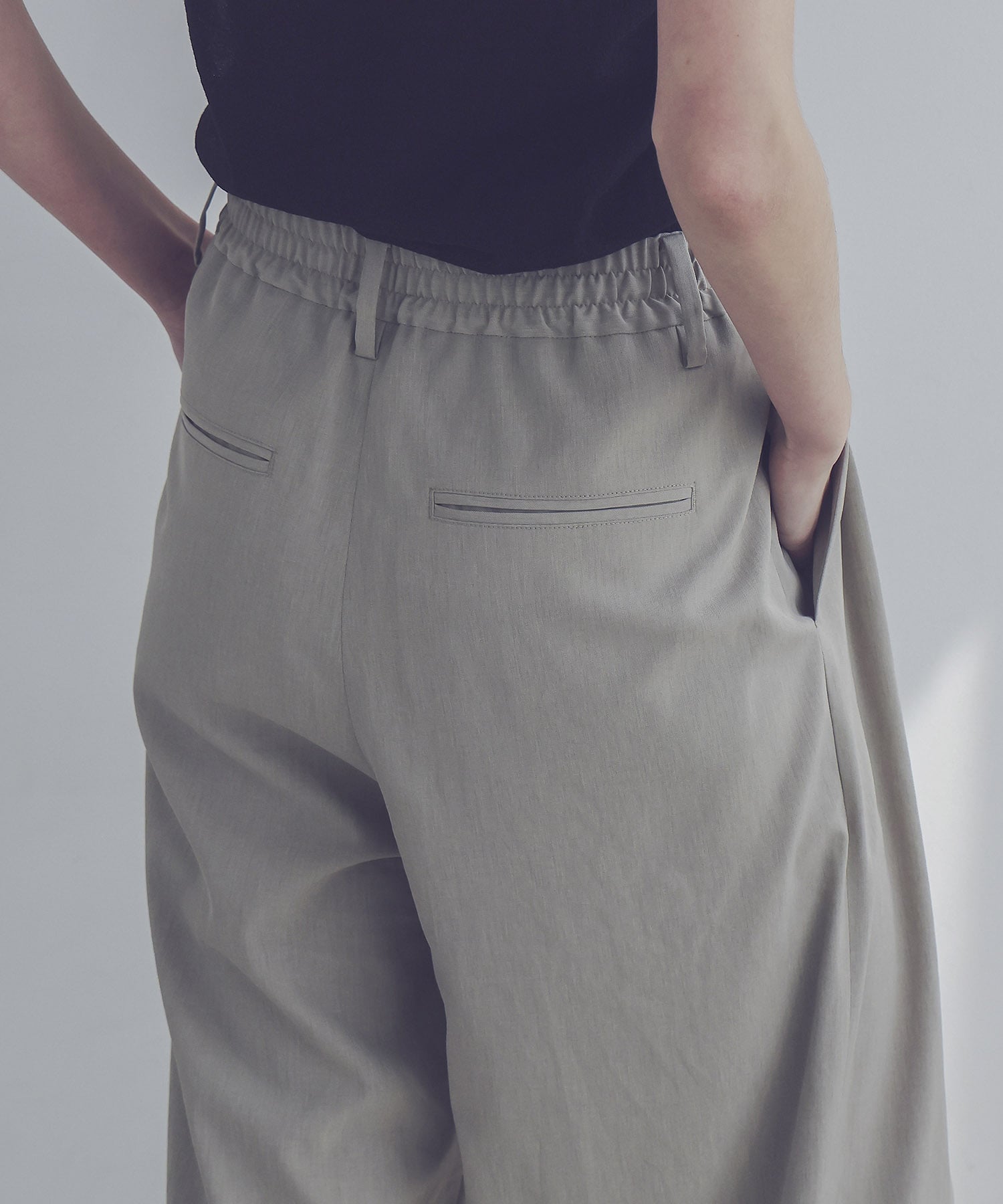 chambray effortless wide pants