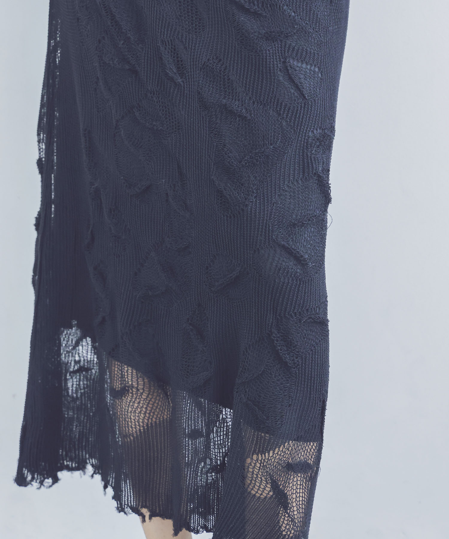 texture narrow knit skirt