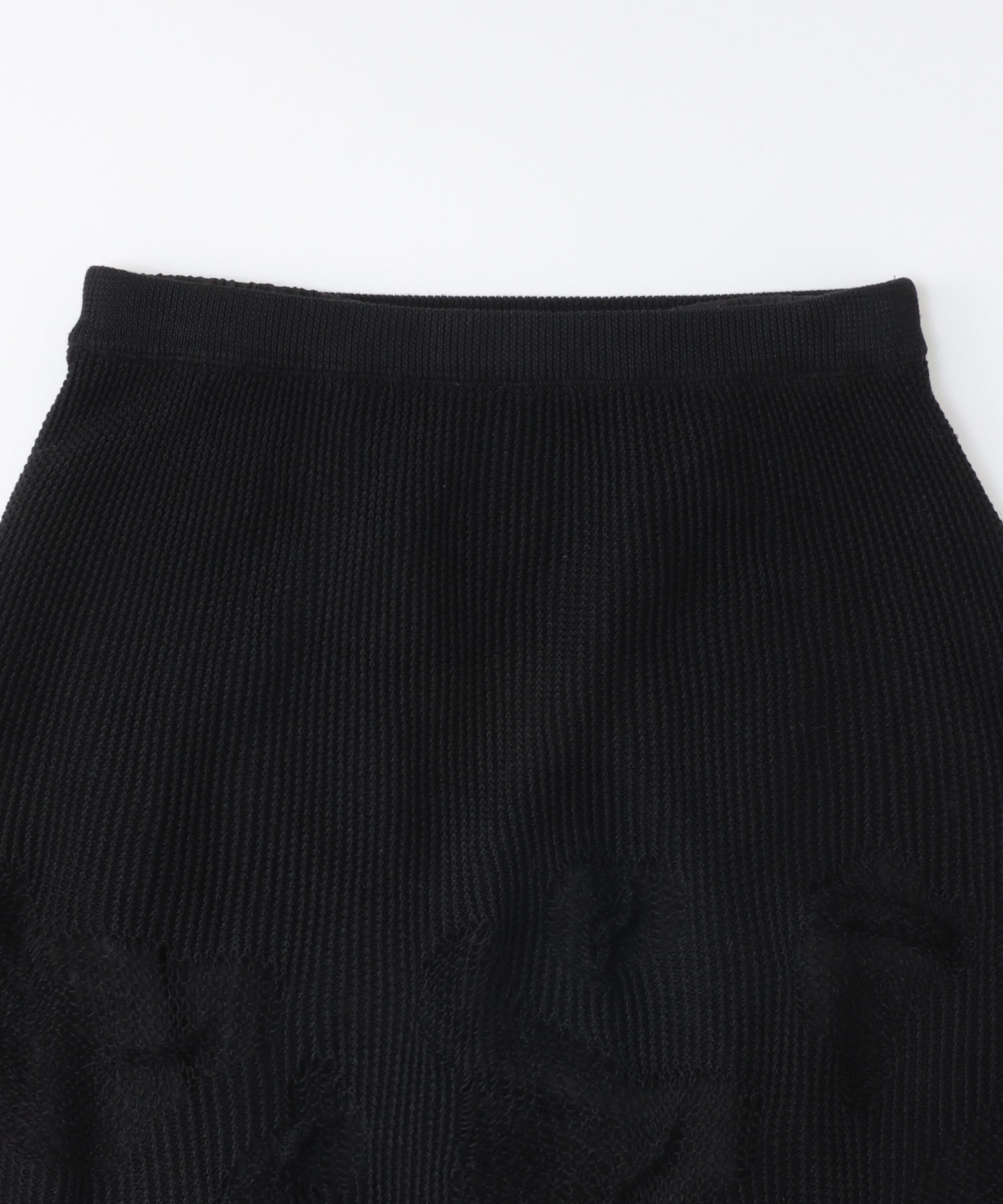 texture narrow knit skirt