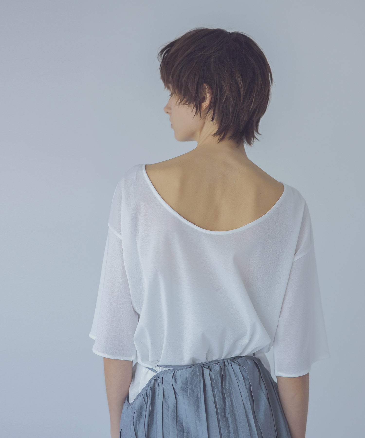 soft sheer half sleeve tee