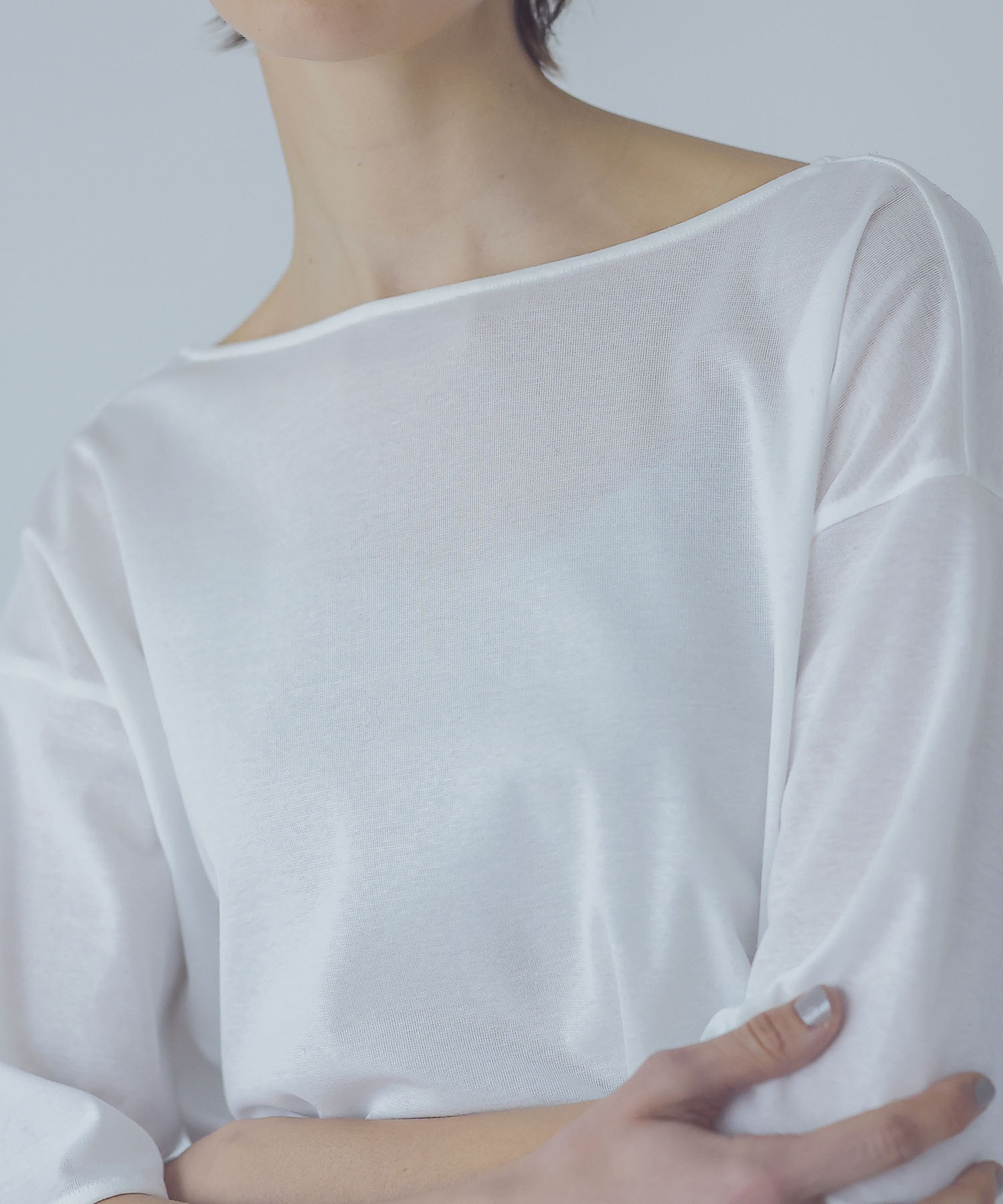 soft sheer half sleeve tee