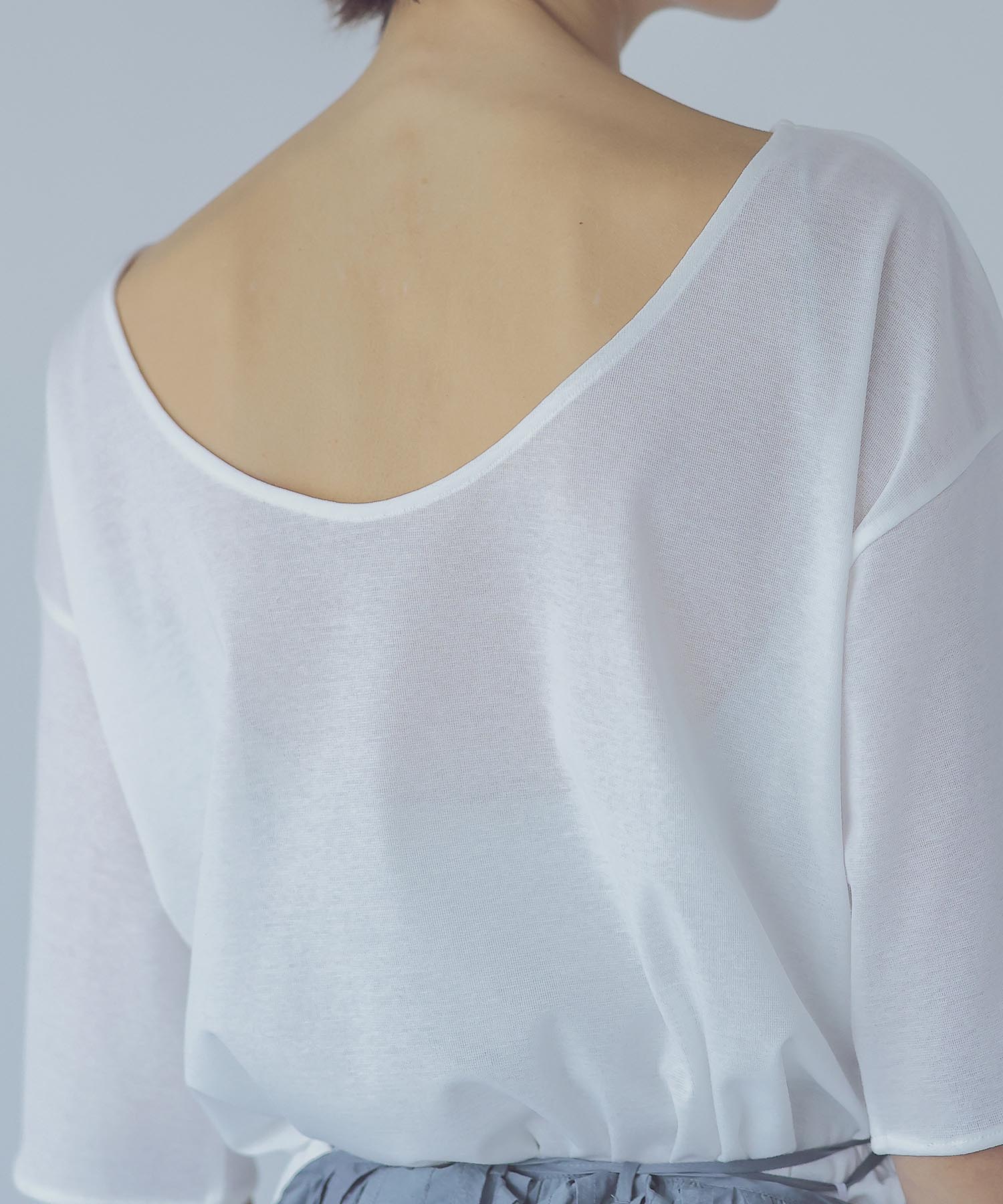 soft sheer half sleeve tee