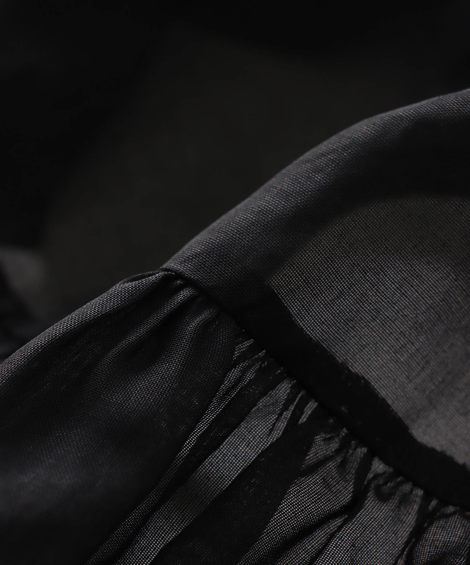 sheer ruffle blouse