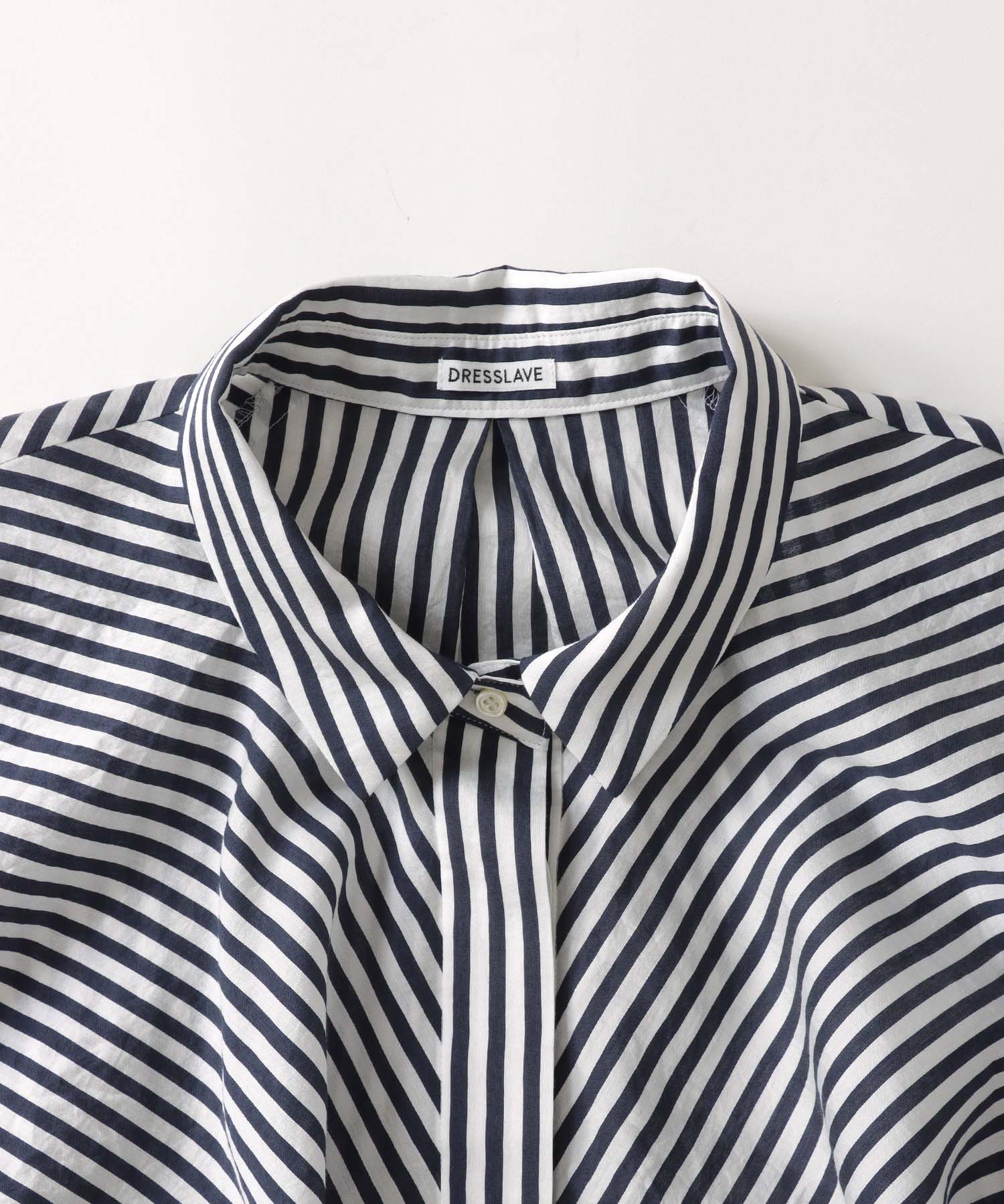 balloon form stripe shirt | AND ON JIONE STORE（アンドオン）ジオン 