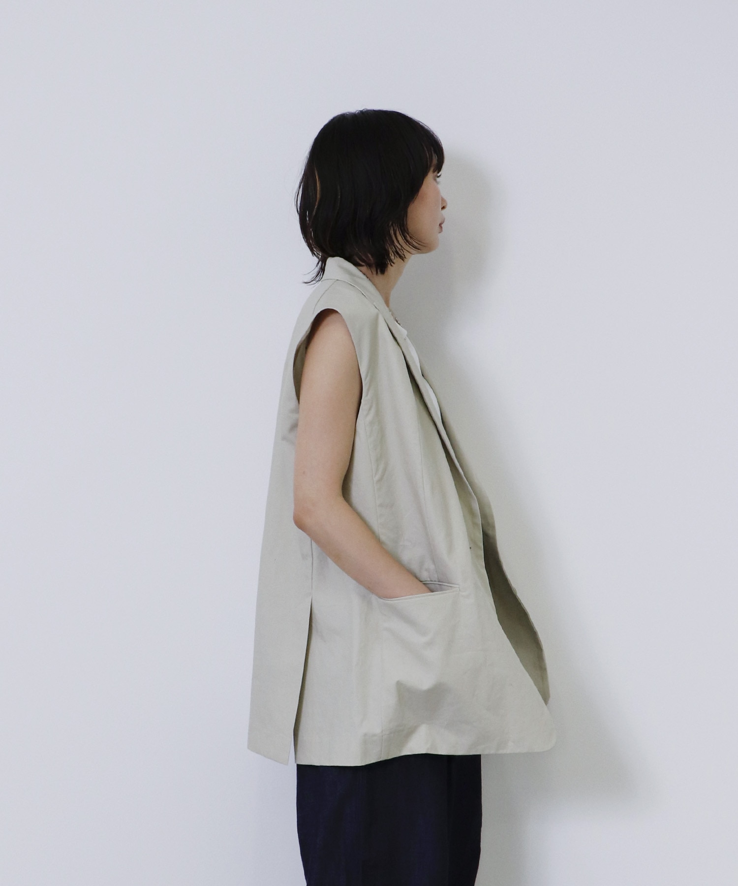 big tailored flare vest