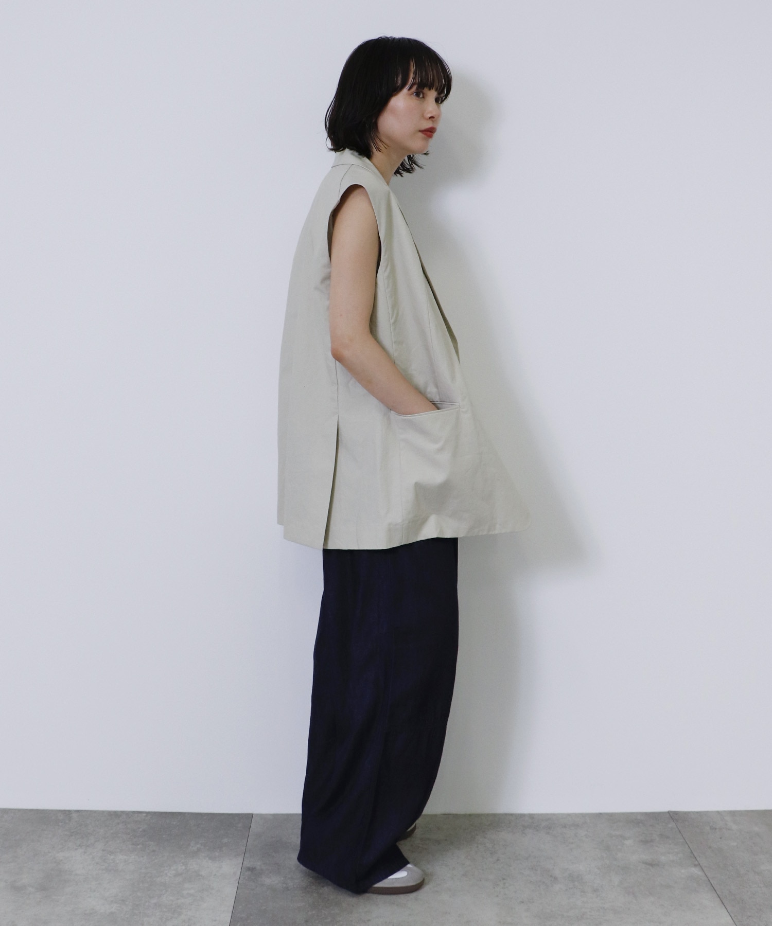 big tailored flare vest