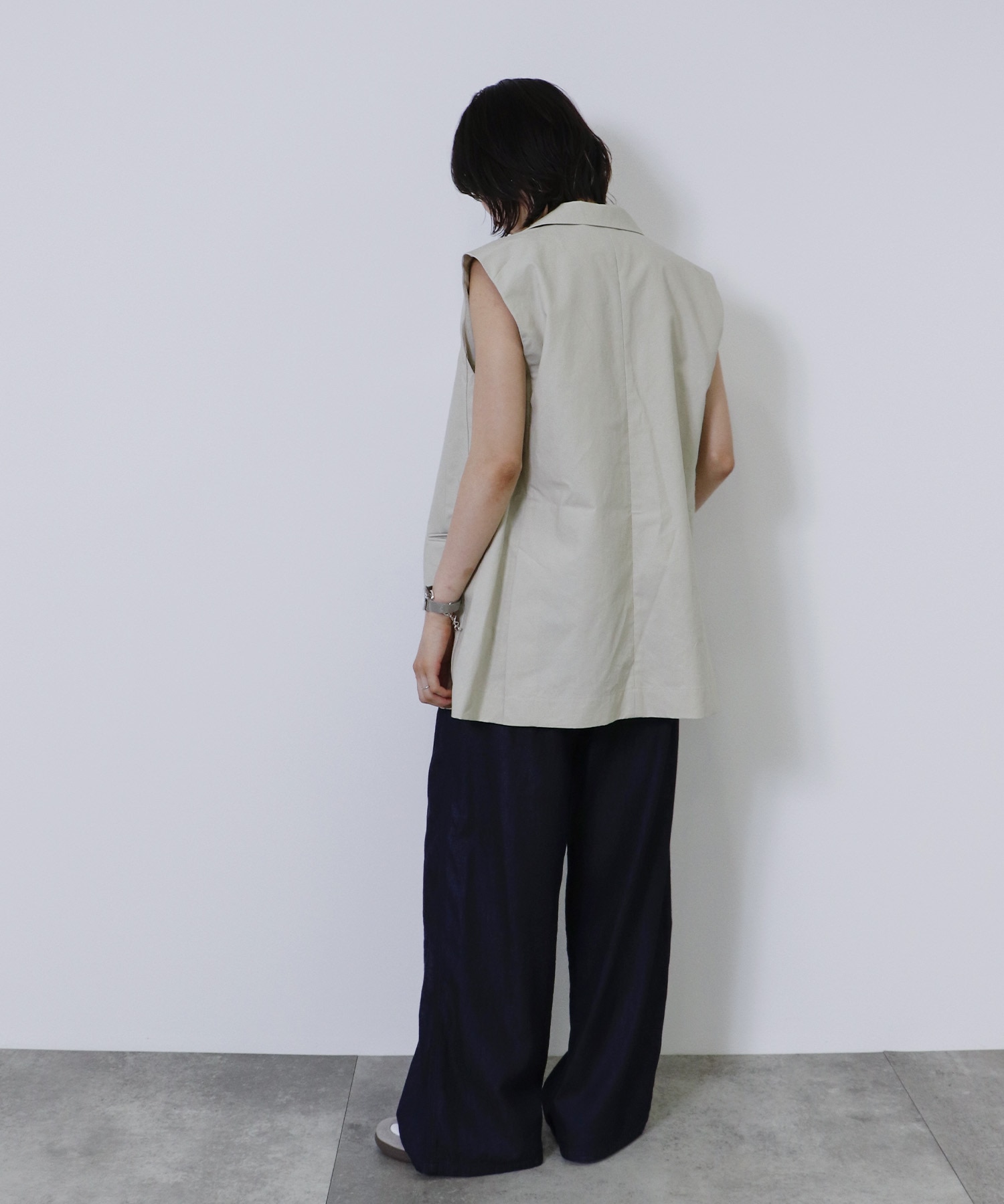 big tailored flare vest
