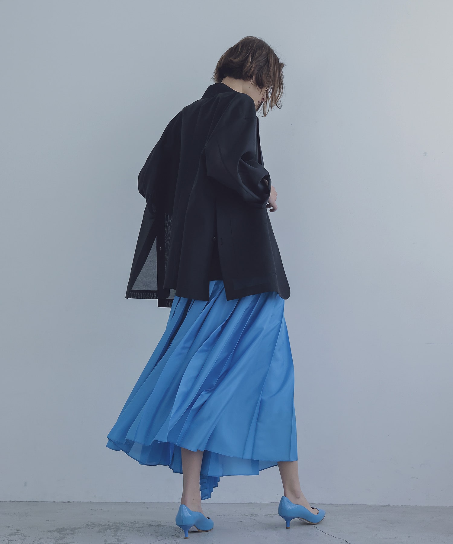 sheer organdy boyfriend big jacket