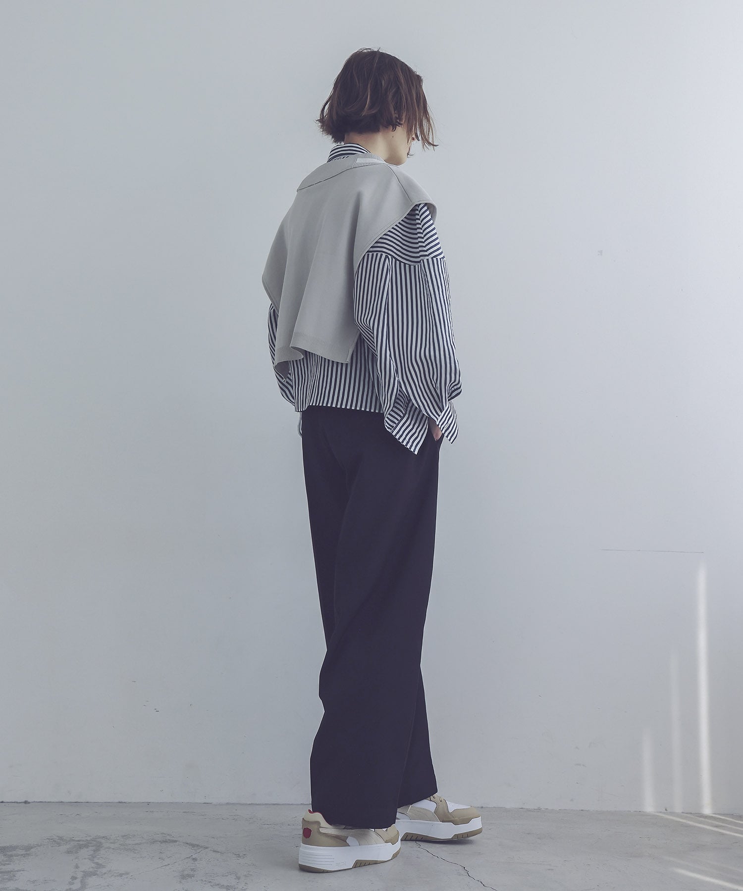 twill barrel pants