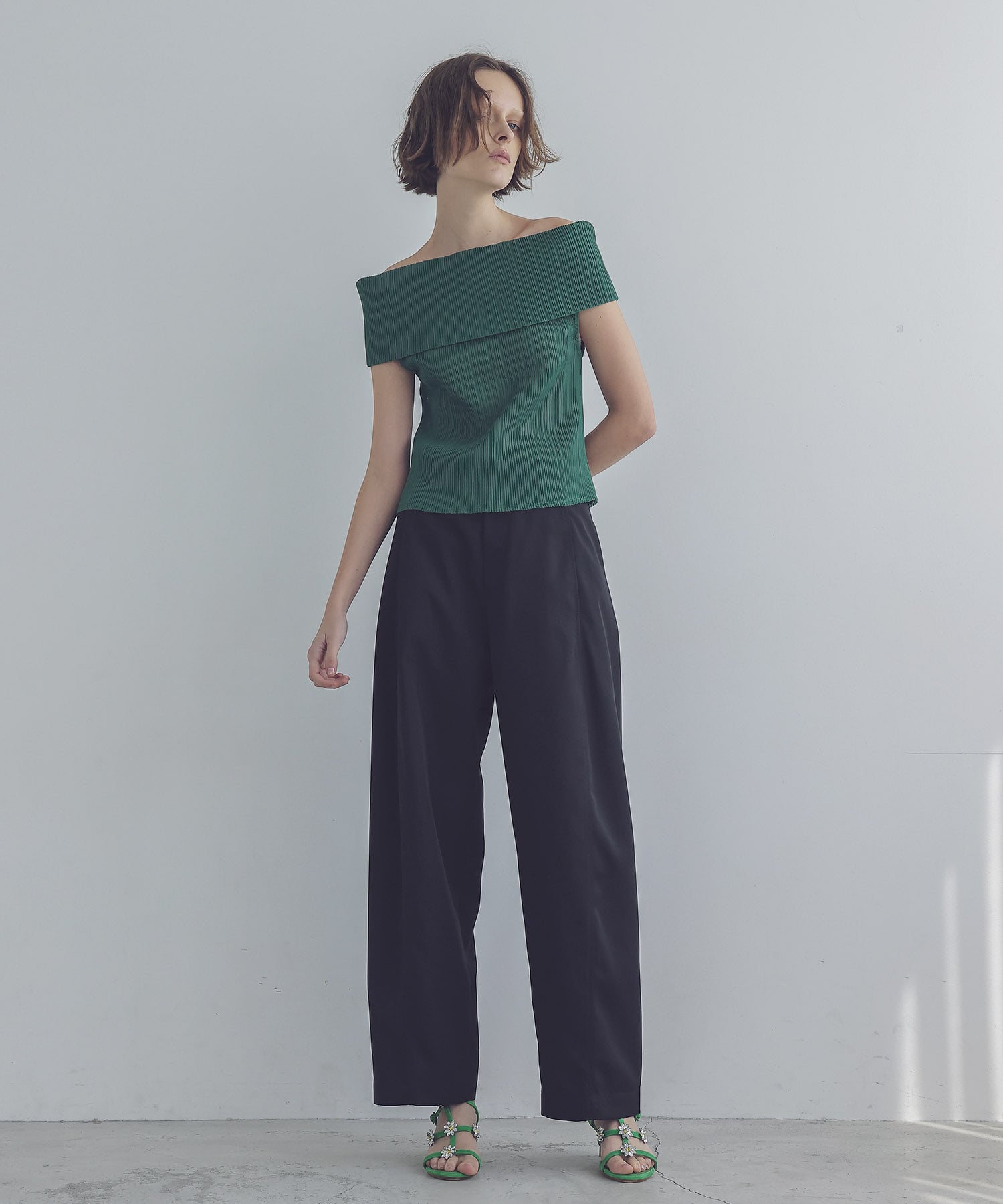 twill barrel pants