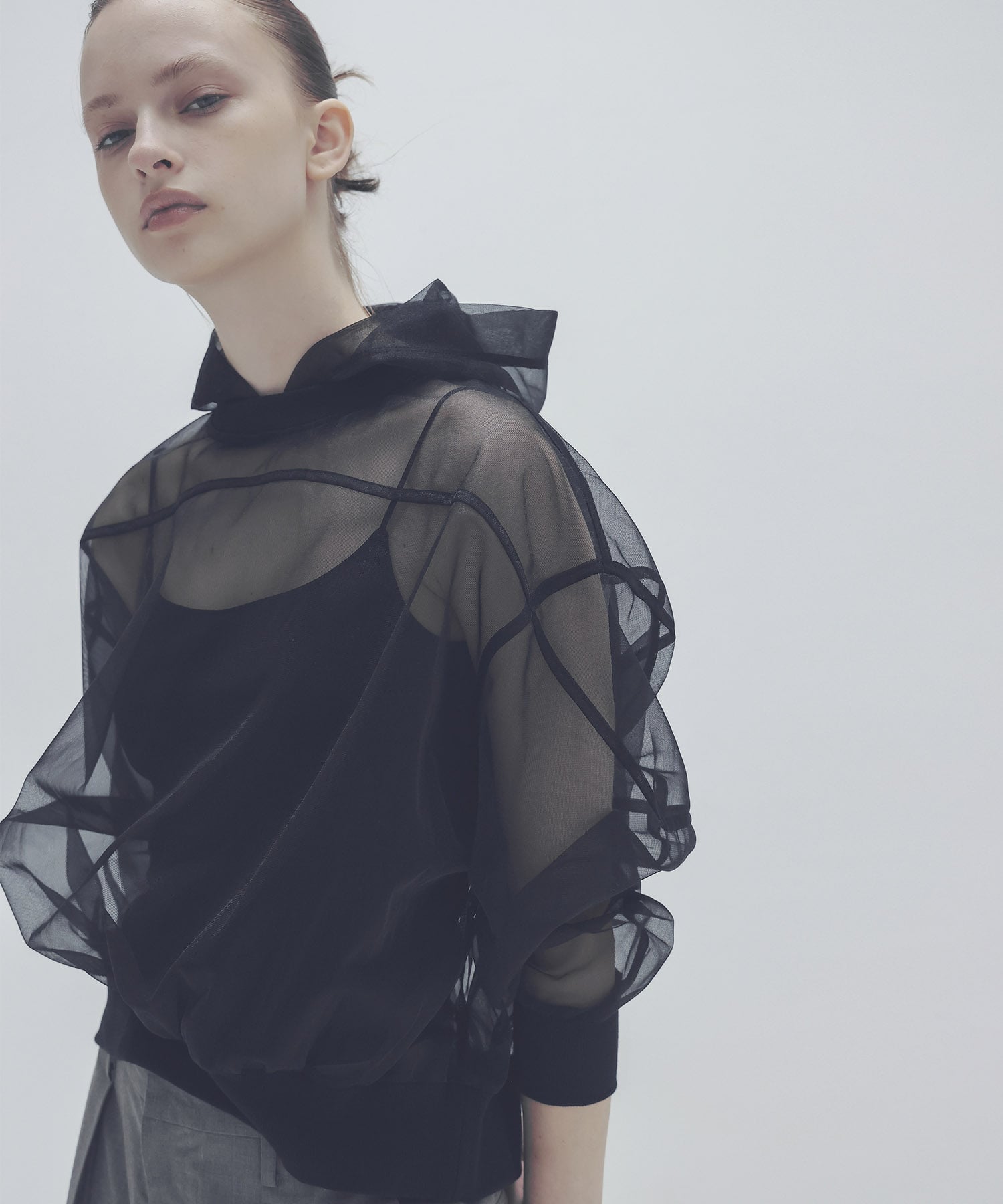 sheer hoodie