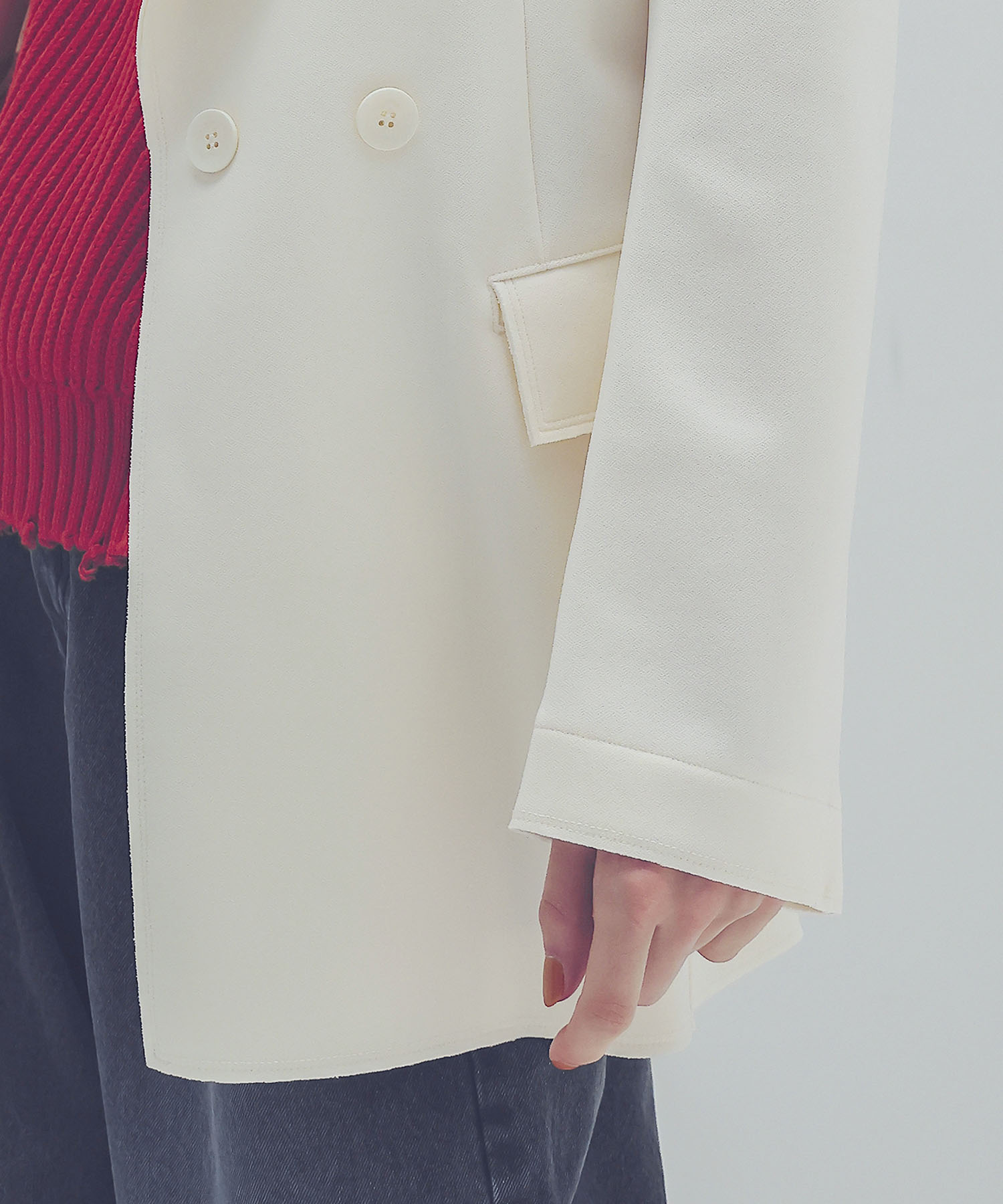 high gauge knit bonding tailored jacket