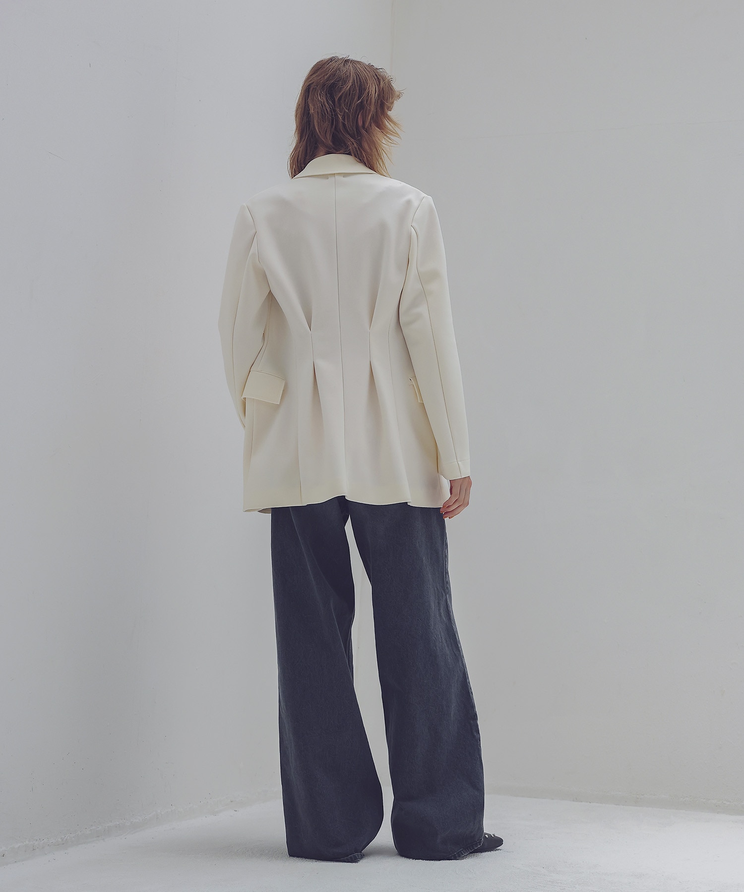 high gauge knit bonding tailored jacket