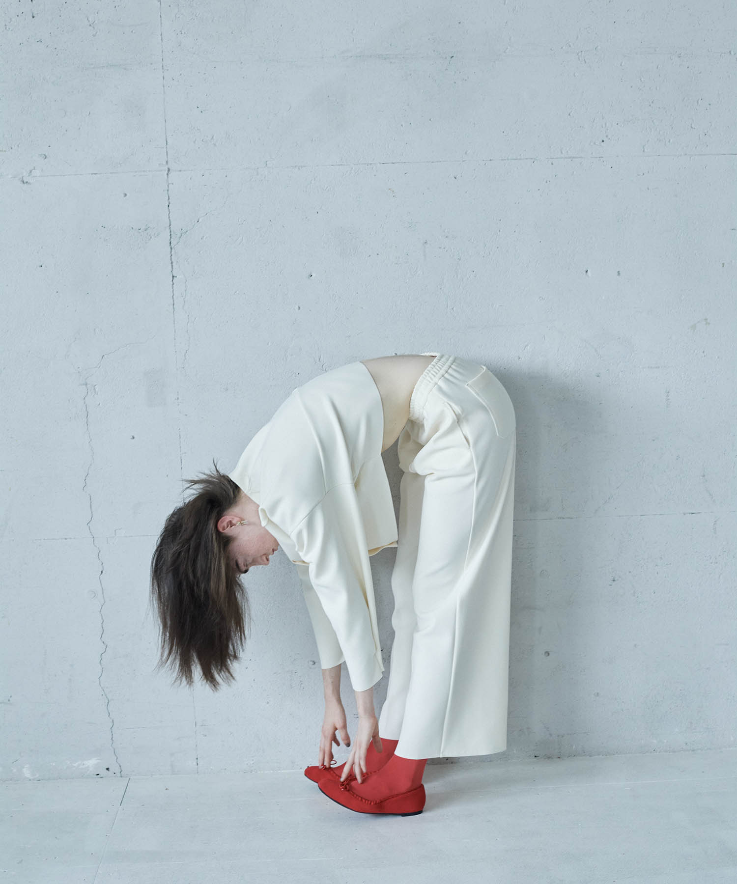 high gauge knit bonding midrif jacket