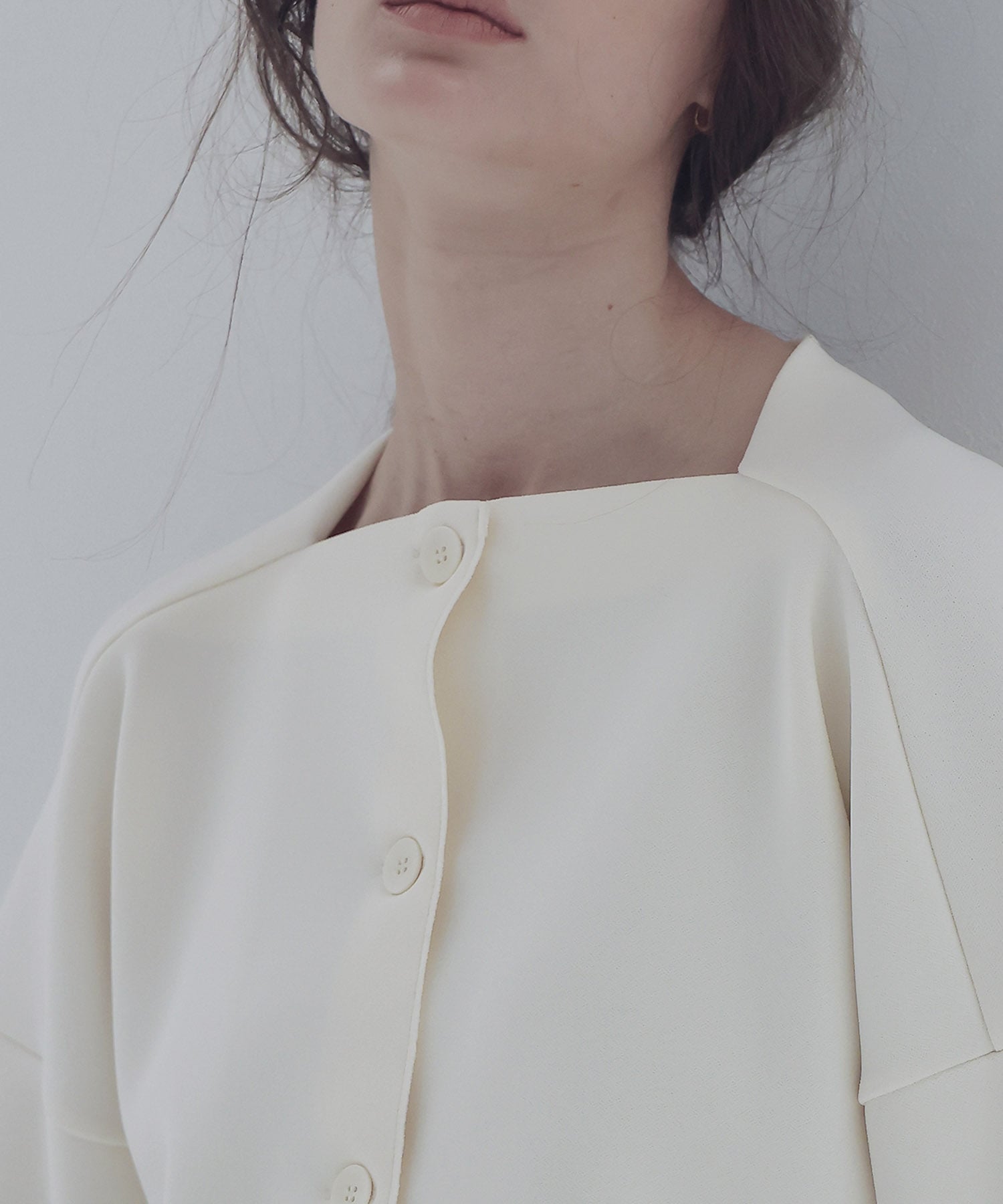 high gauge knit bonding midrif jacket