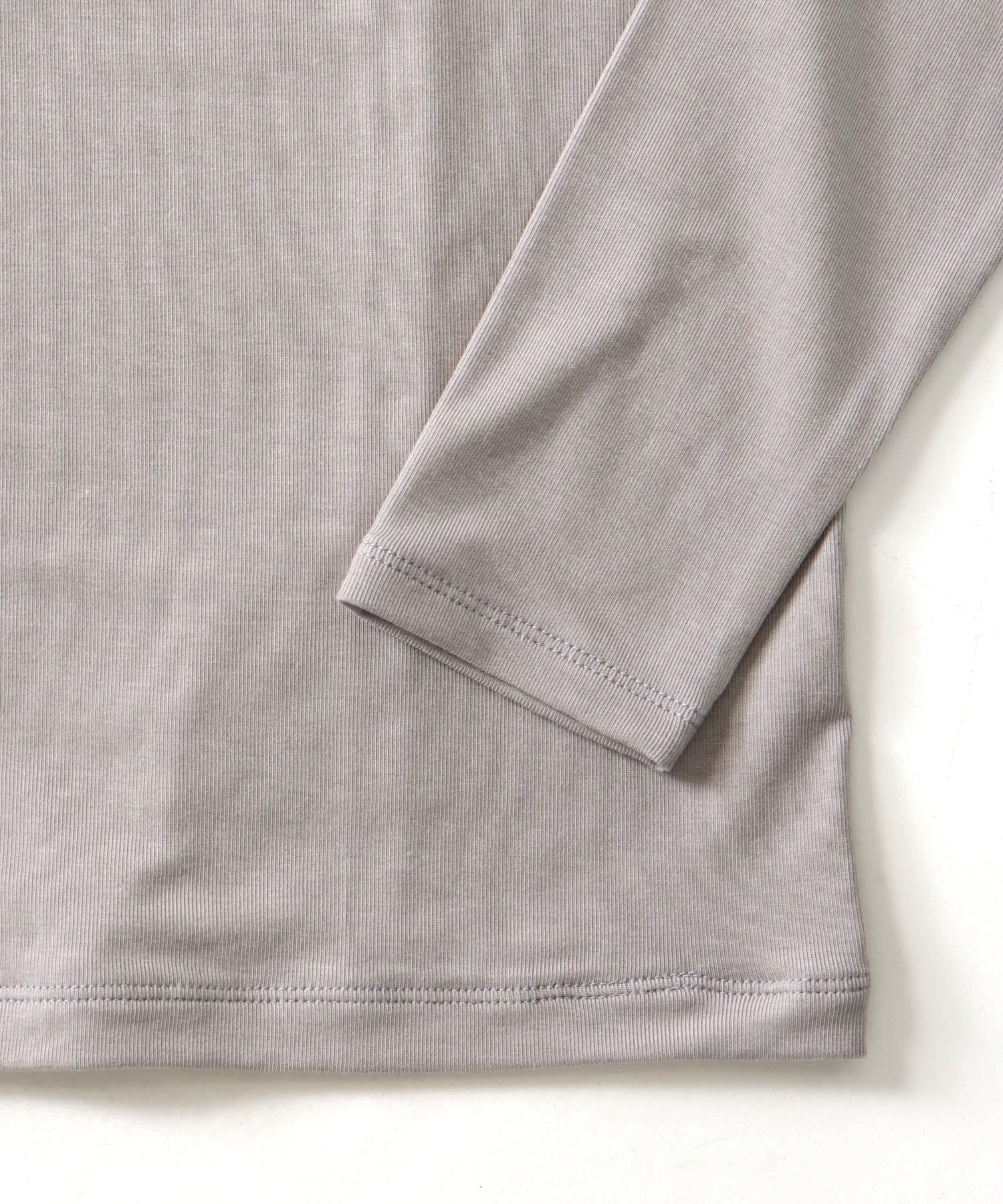 thick feel rib long sleeve tee