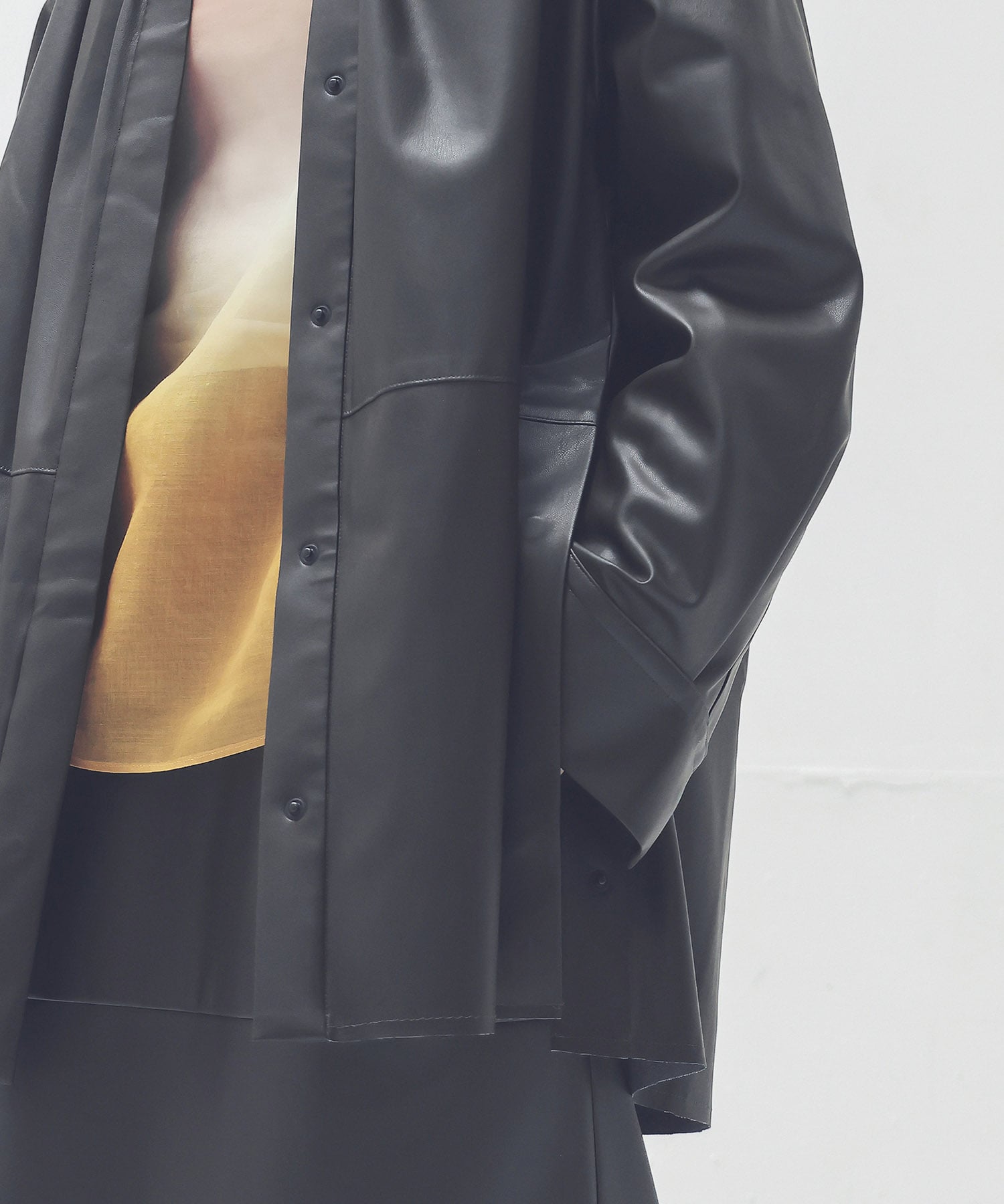 supple stretch leather shirt