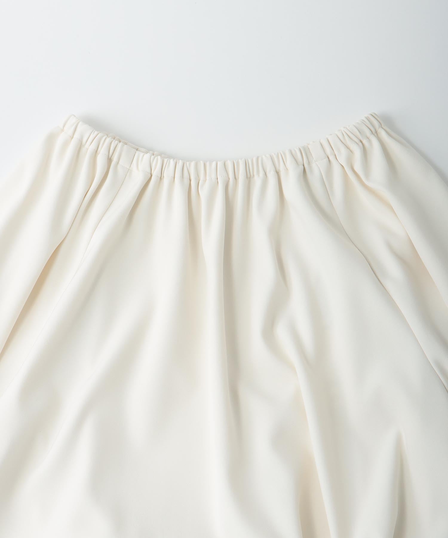 back peach shirring blouse