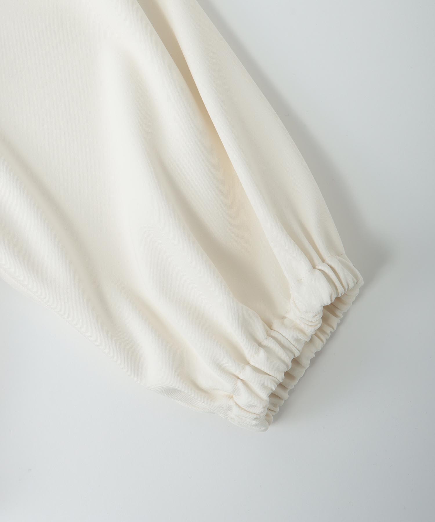 back peach shirring blouse