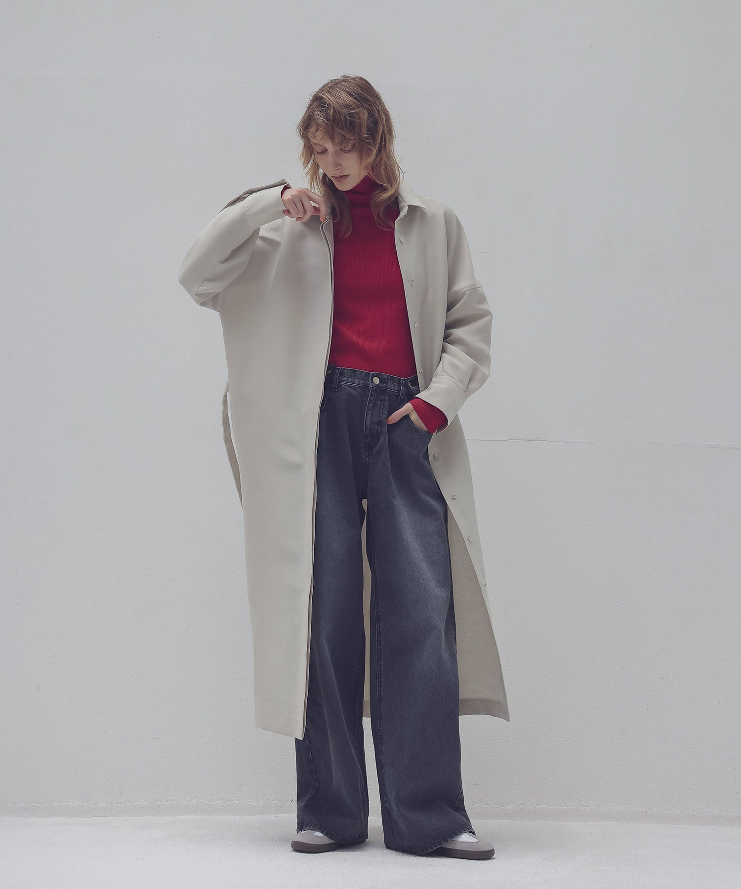 organdie long shirt dress