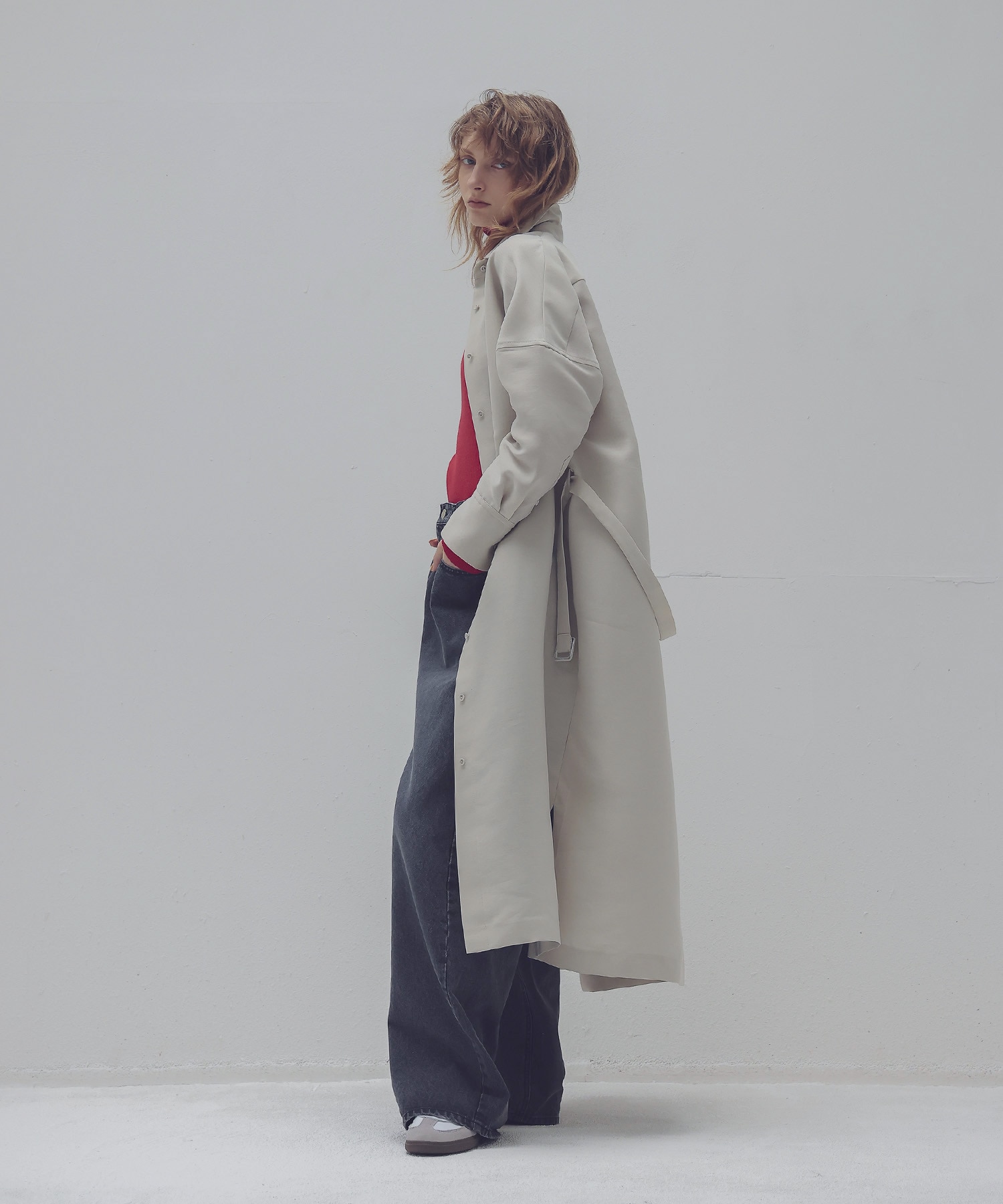 organdie long shirt dress