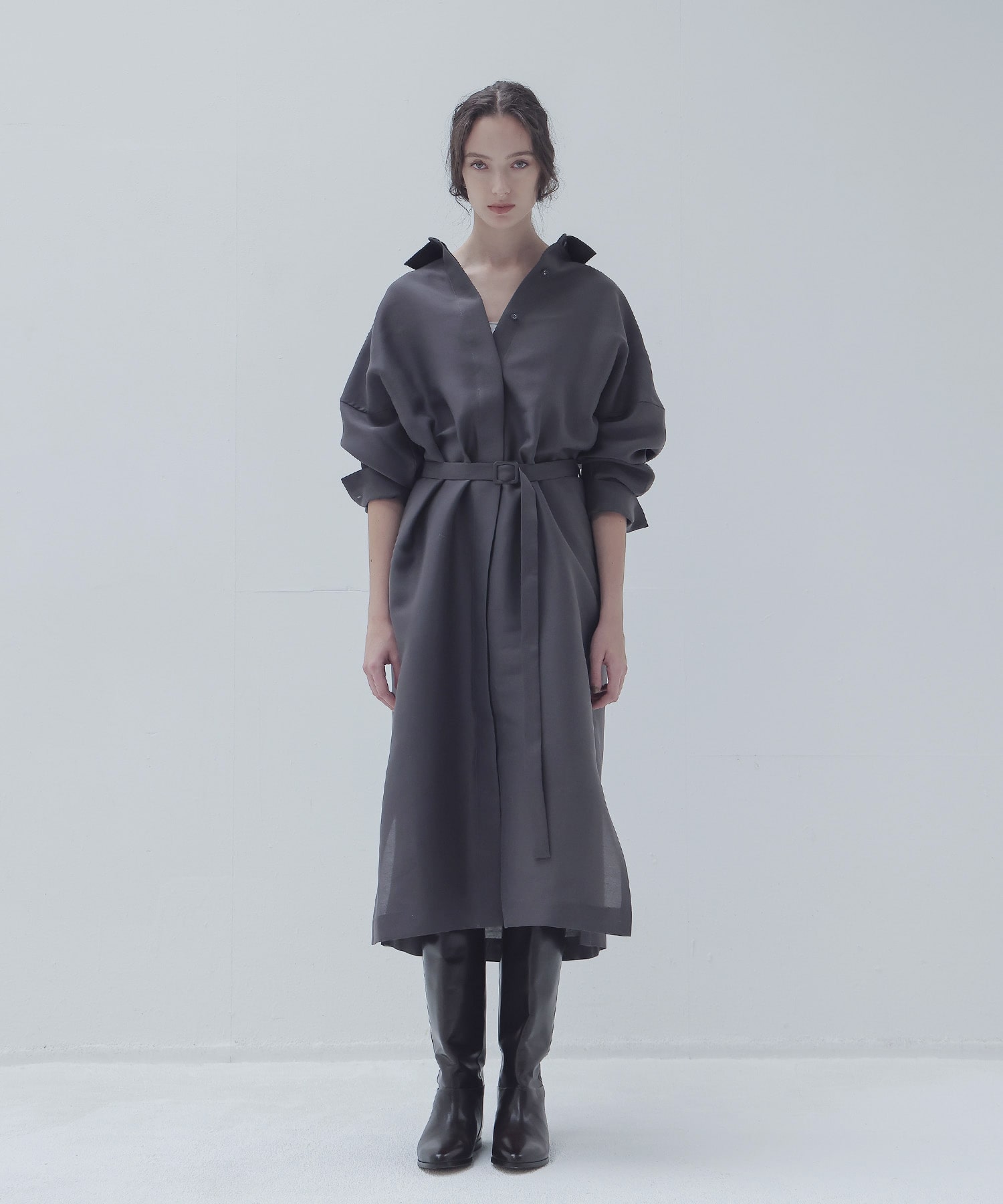 organdie long shirt dress