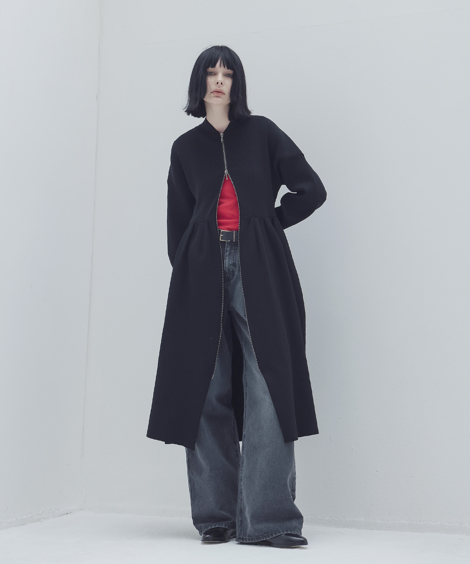 knit zip long dress | AND ON JIONE STORE（アンドオン）ジオン商事公式オンラインストア