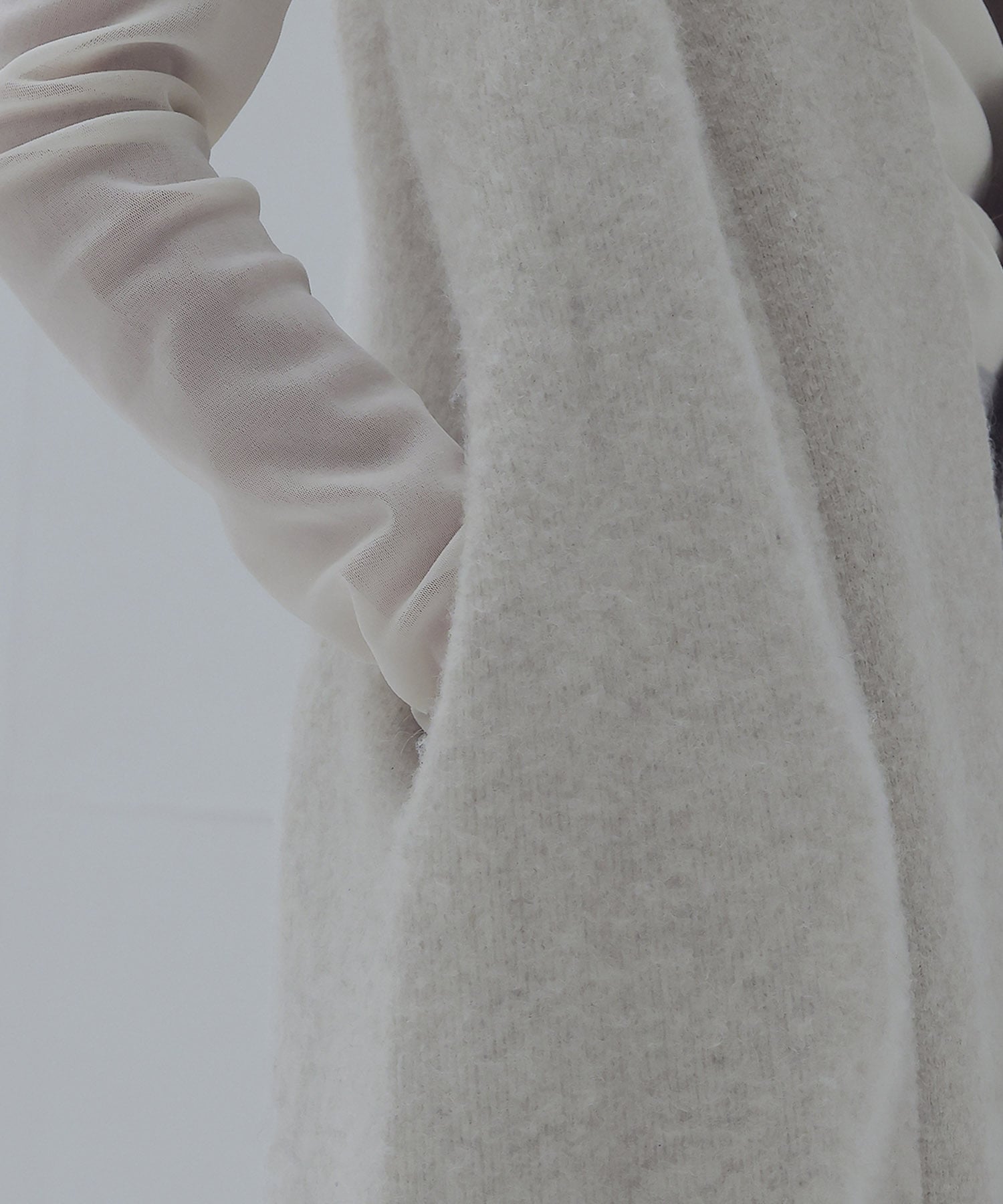 yak alpaca long gilet