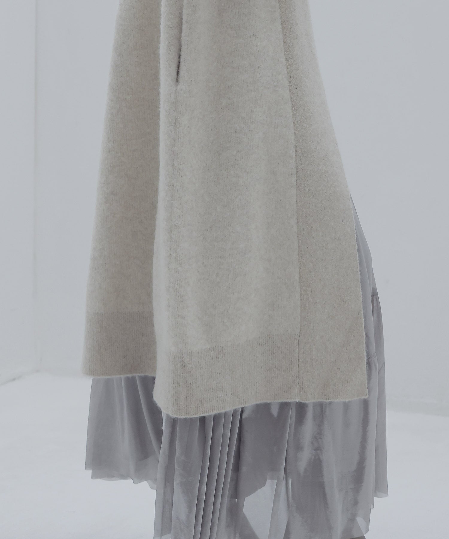 yak alpaca long gilet