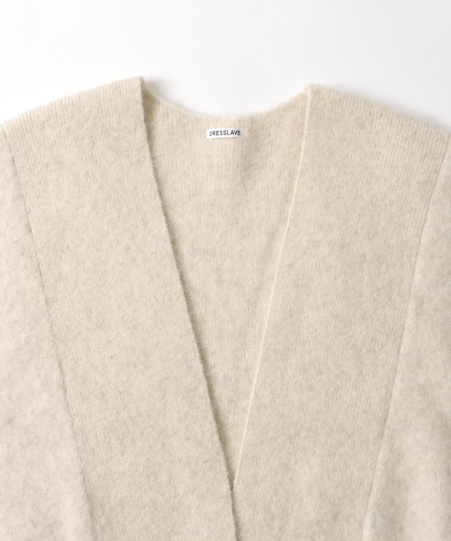 yak alpaca long gilet