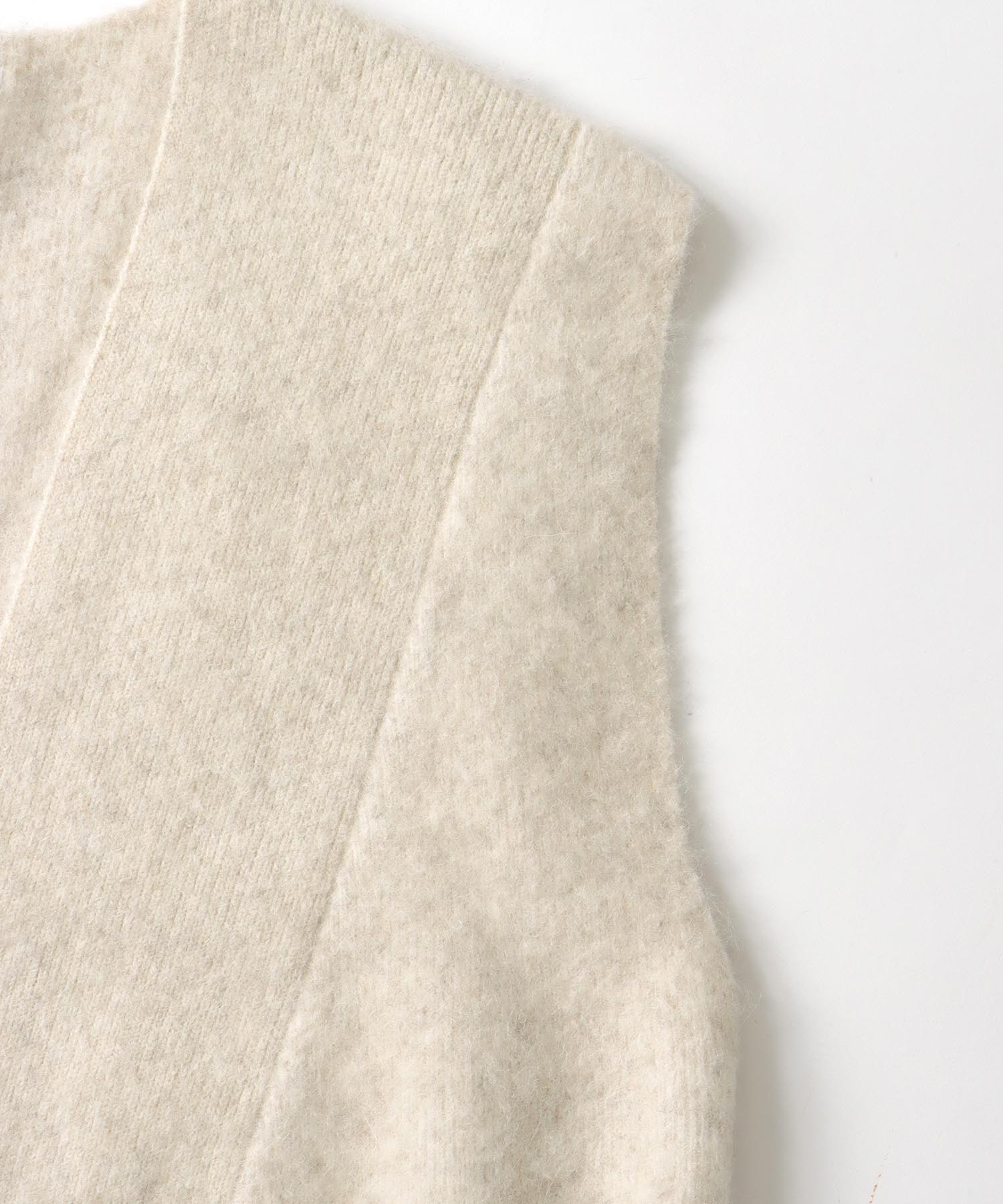 yak alpaca long gilet