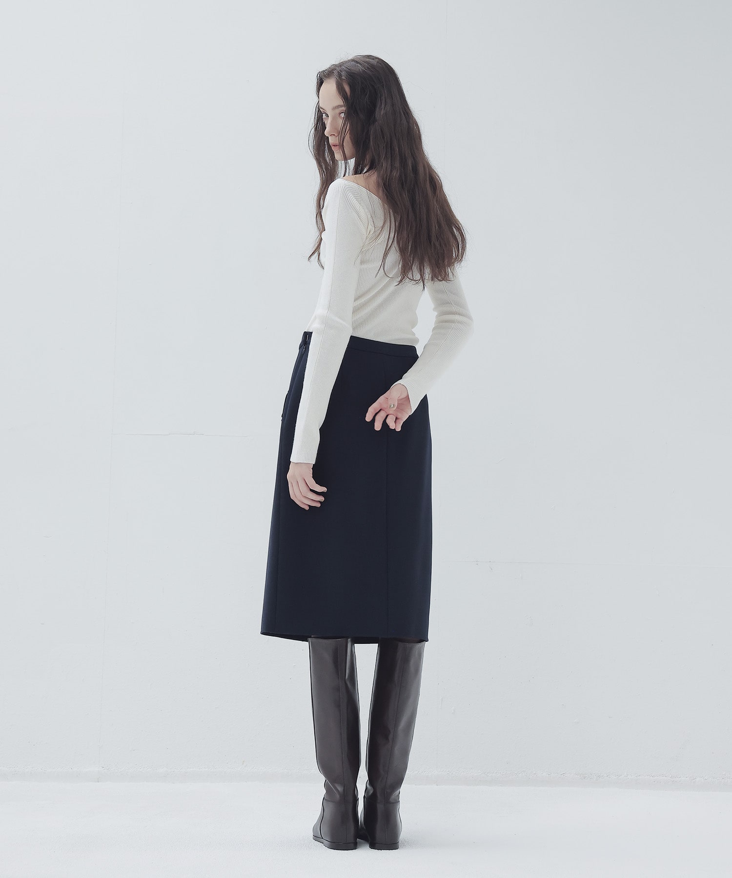 drop sholder Vneck pullover