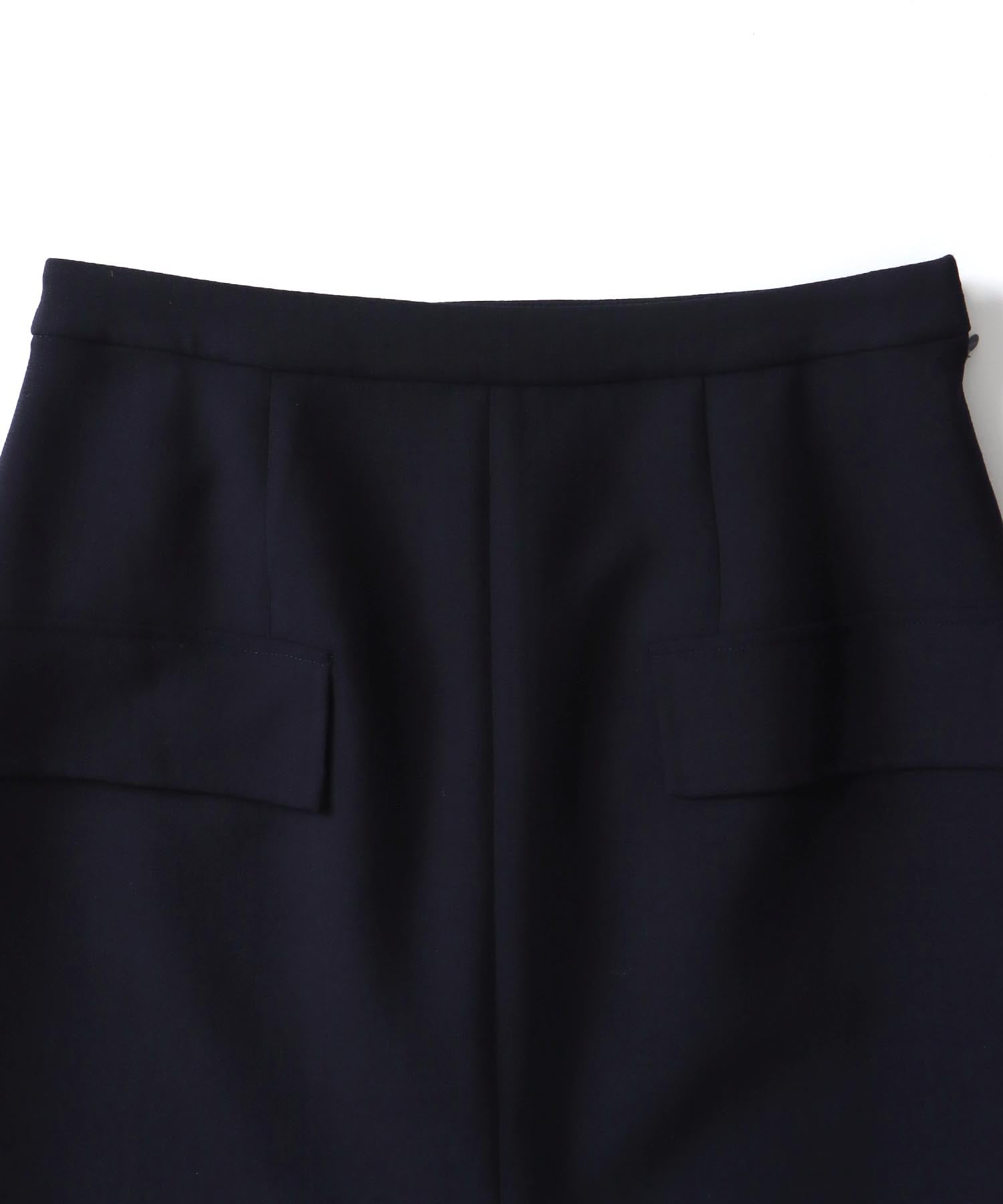 rever double cloth boxy skirt