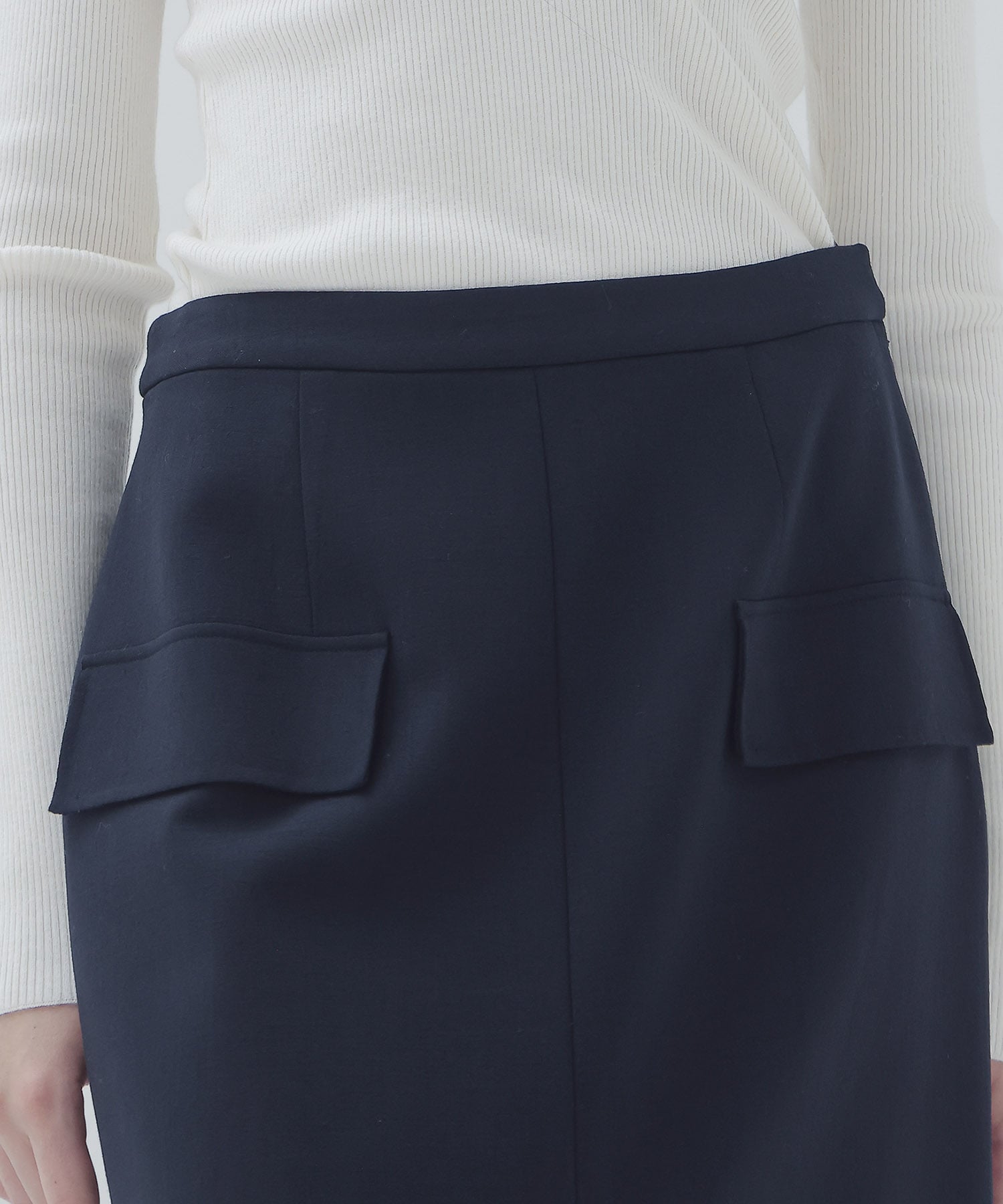 rever double cloth boxy skirt