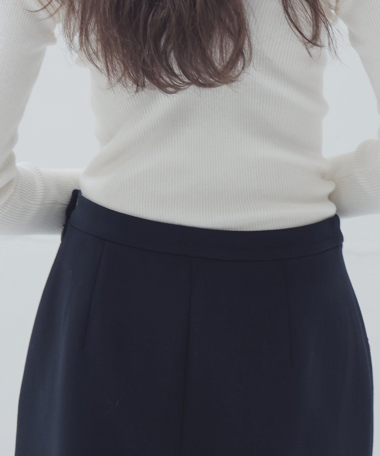 rever double cloth boxy skirt