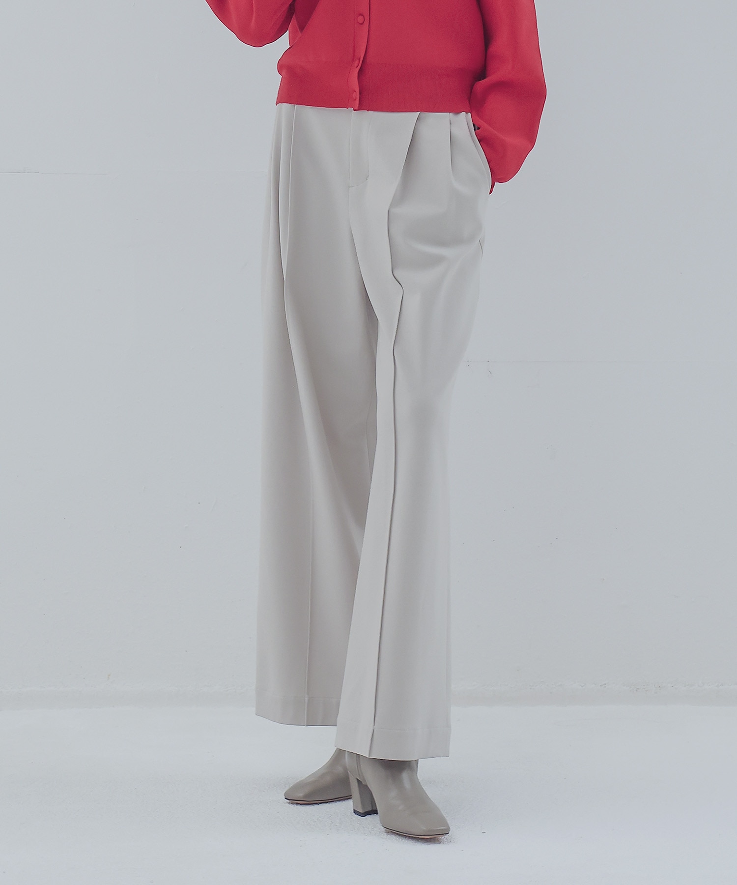 back brush 2tuck trousers