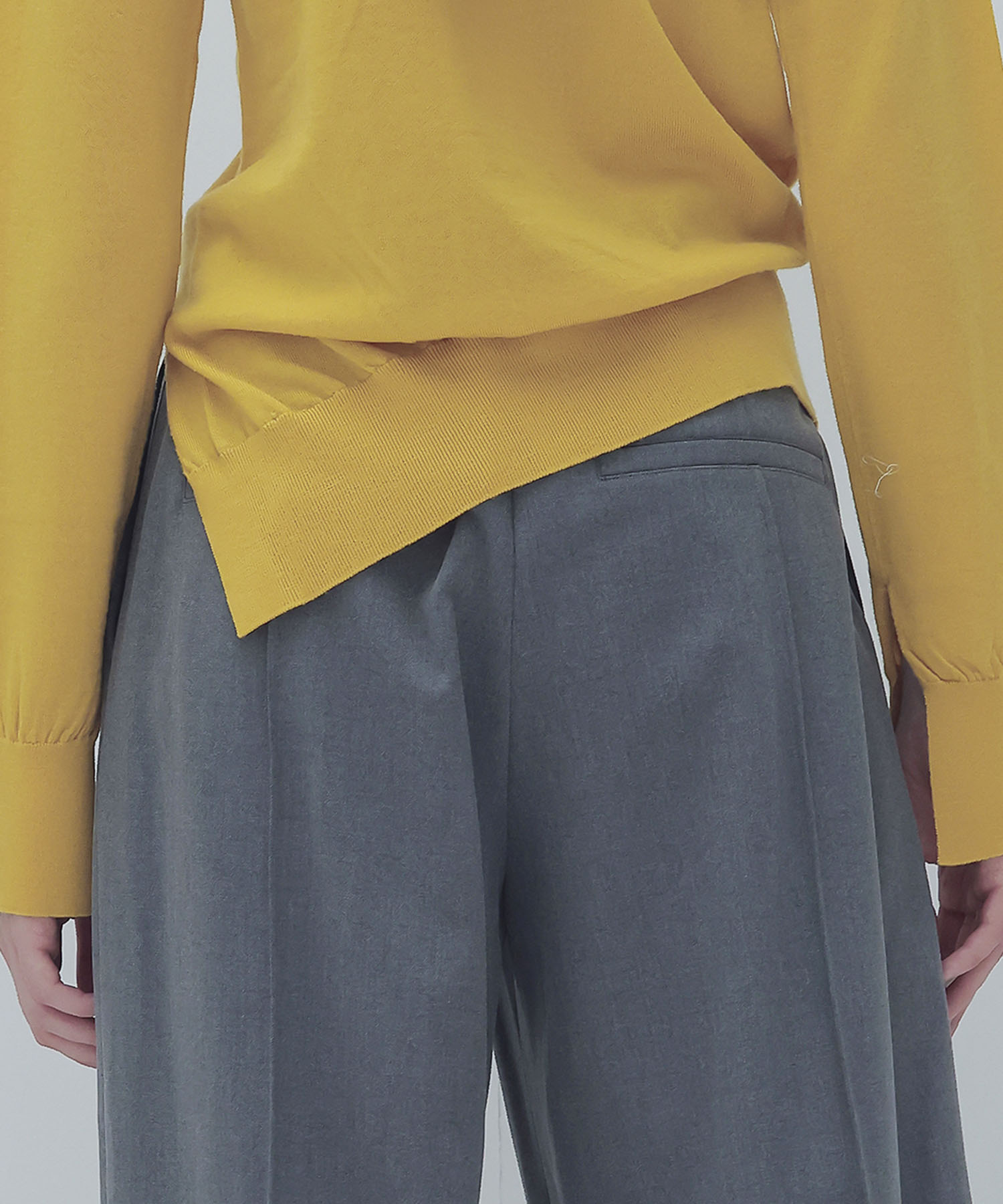 back brush 2tuck trousers