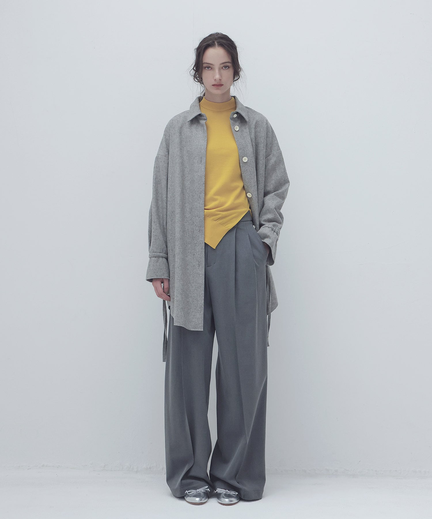 back brush 2tuck trousers