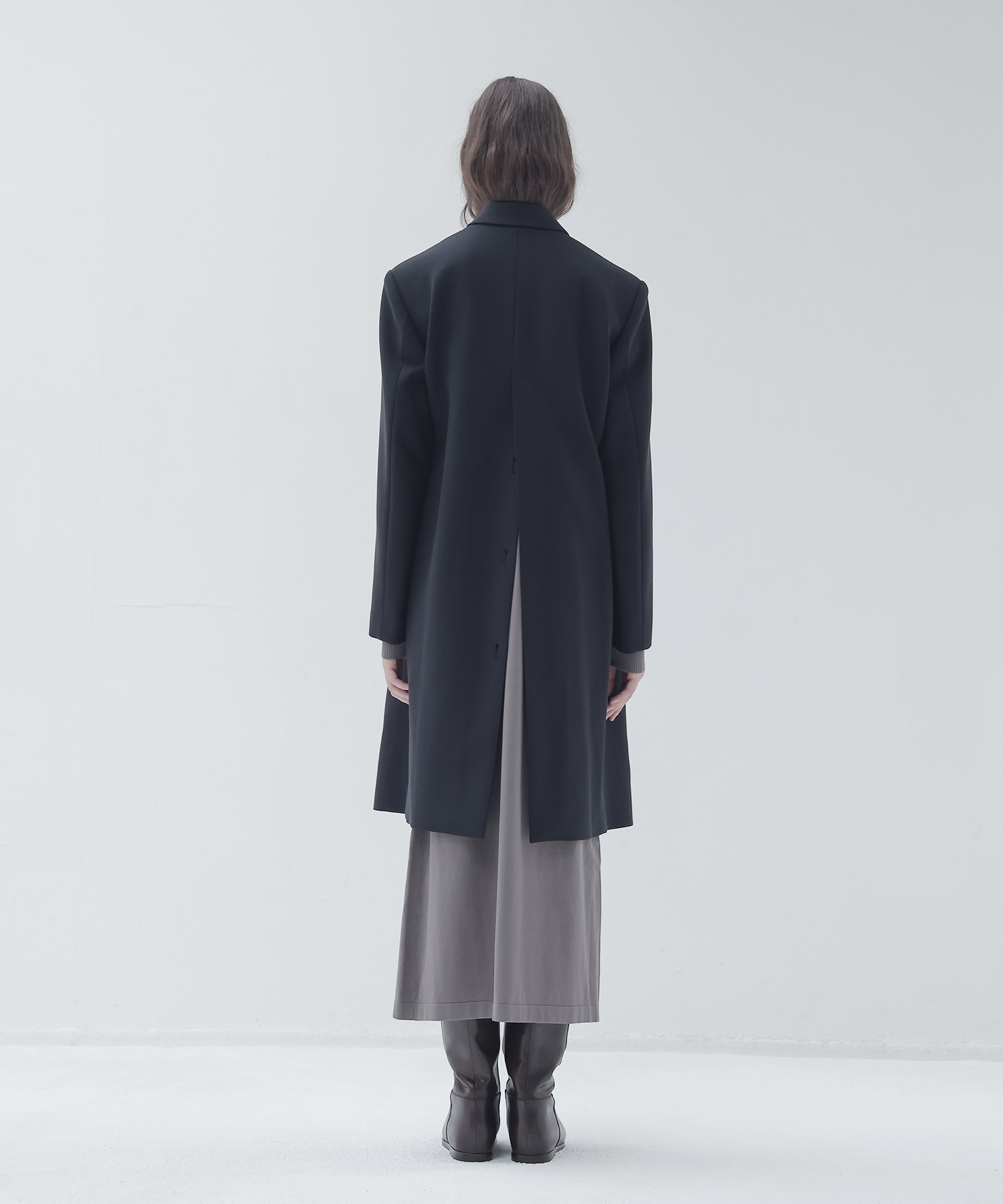 double breasted adjust form coat