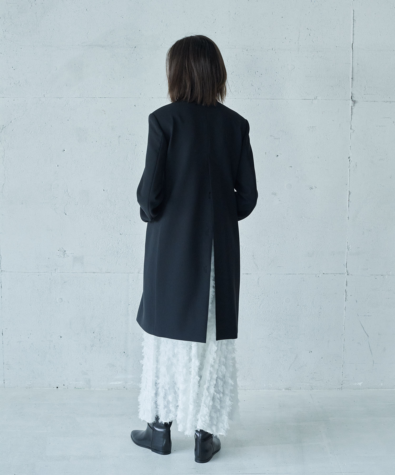 double breasted adjust form coat